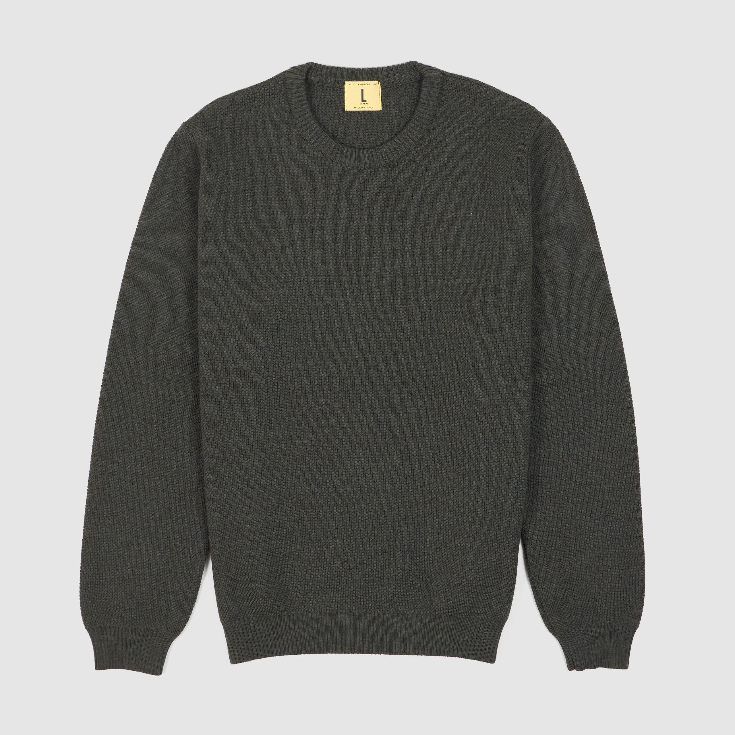 Knitwear Crew Neck Piqué-Knit Merino Pullover