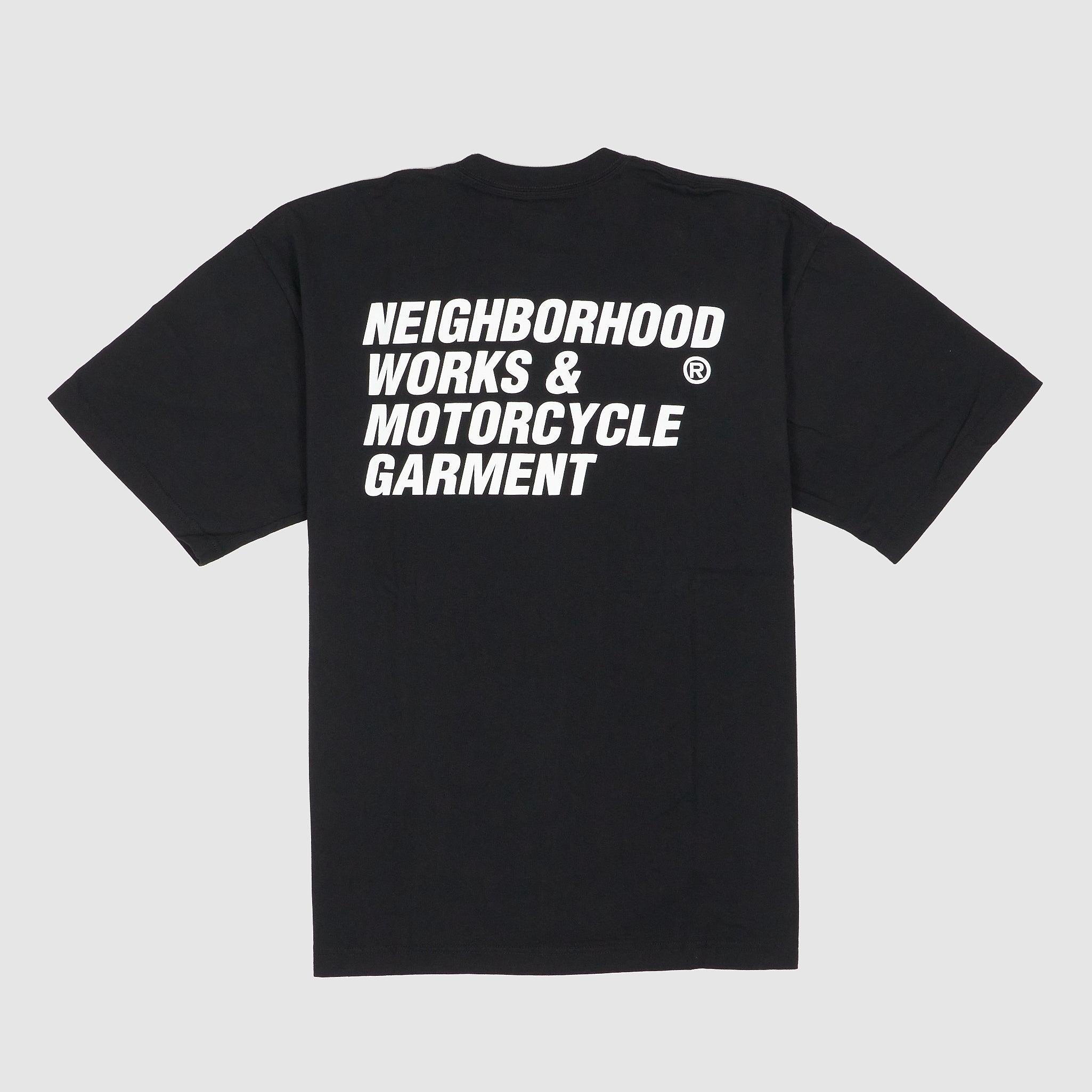 Short Sleeve Motorcycle  Garment Back Print Crew Neck T-Shirt
