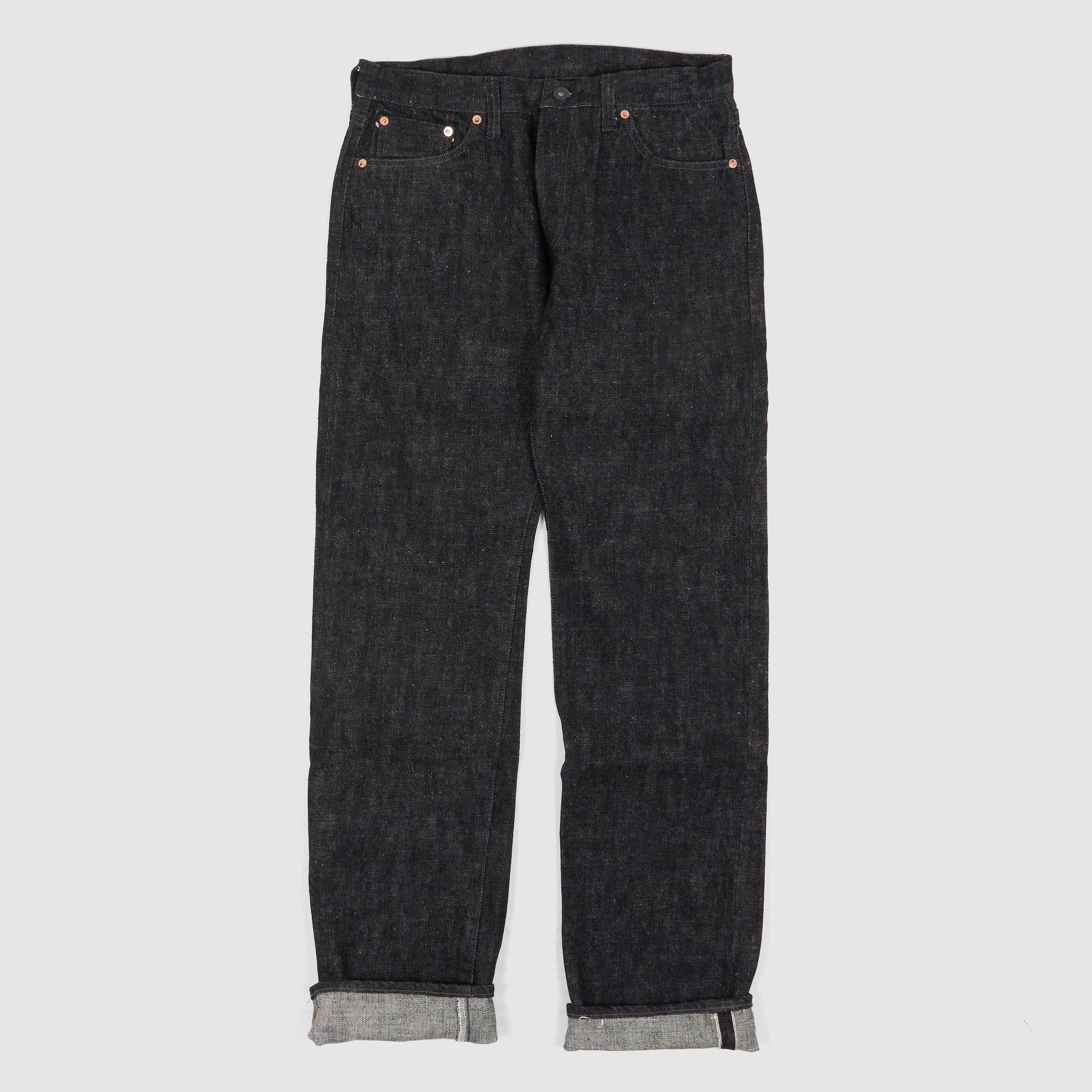 5-Pocket Black Denim Selvage Jeans "Model Zero" 17oz