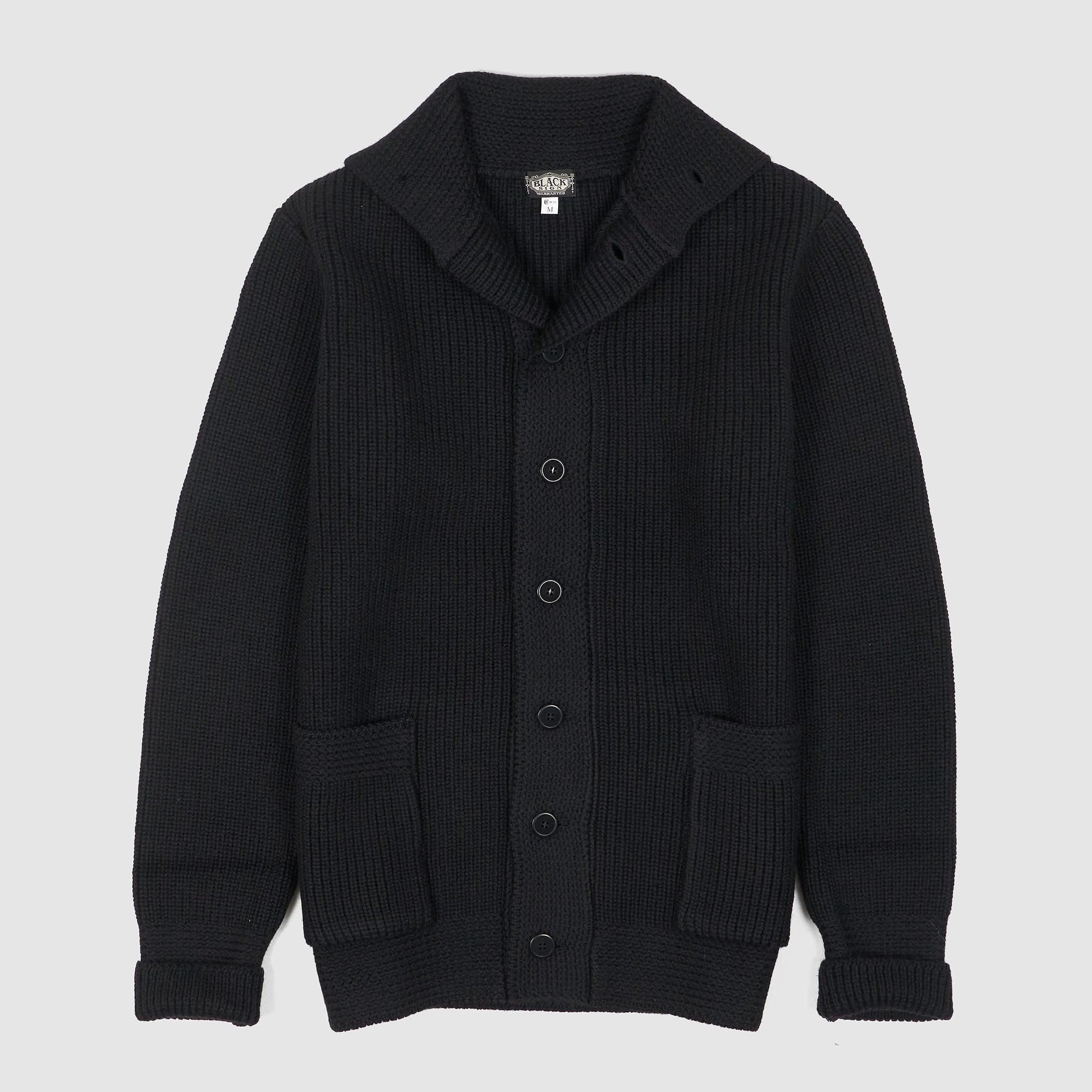 Knitted Wool Byron Collar Cardigan
