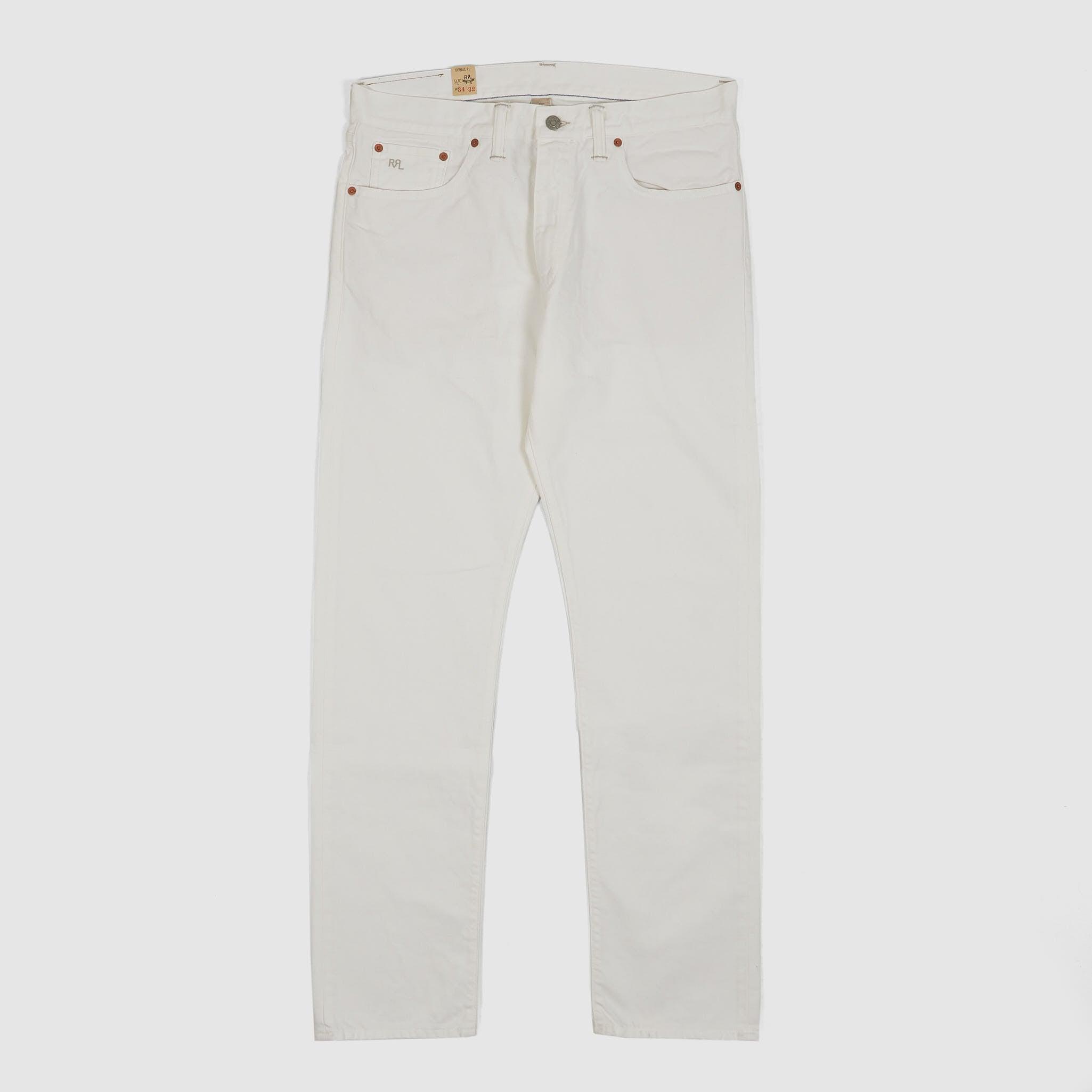 5-Pocket Slim Fit White Jeans