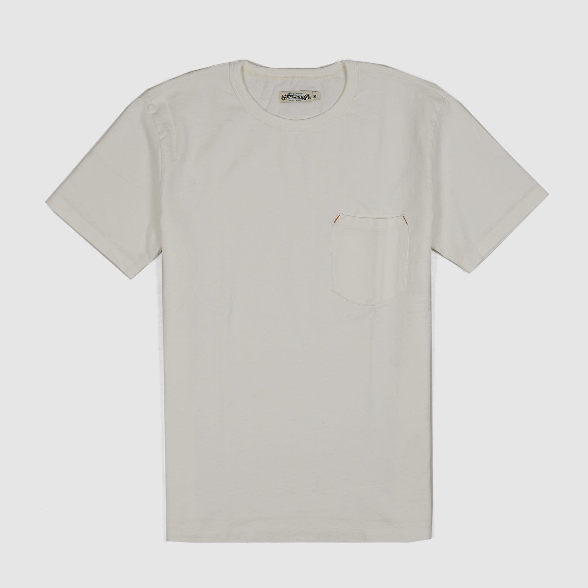Garment Dyed Cotton Crew Neck Pocket T-Shirt