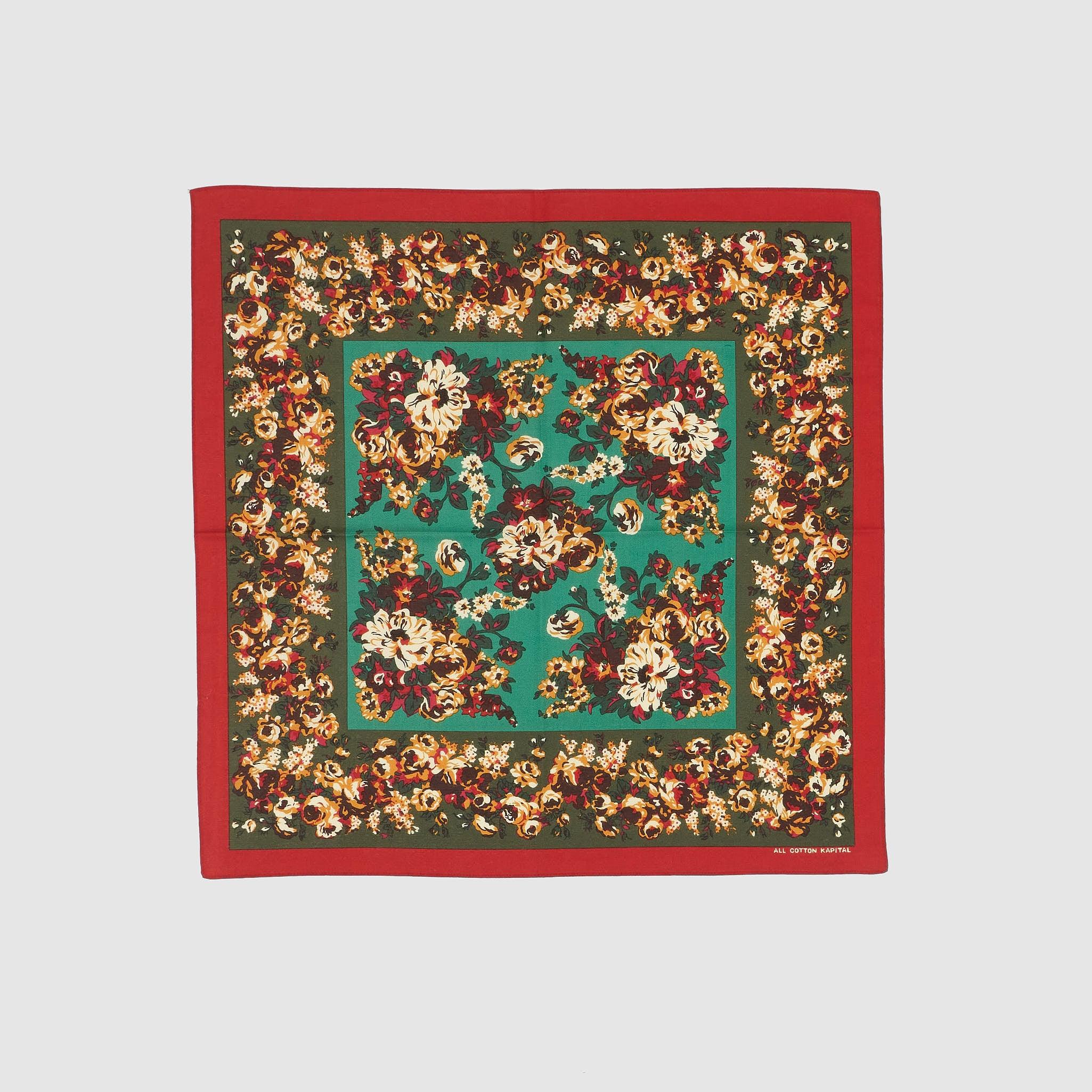 Fast color Flower Printed Cotton Bandana
