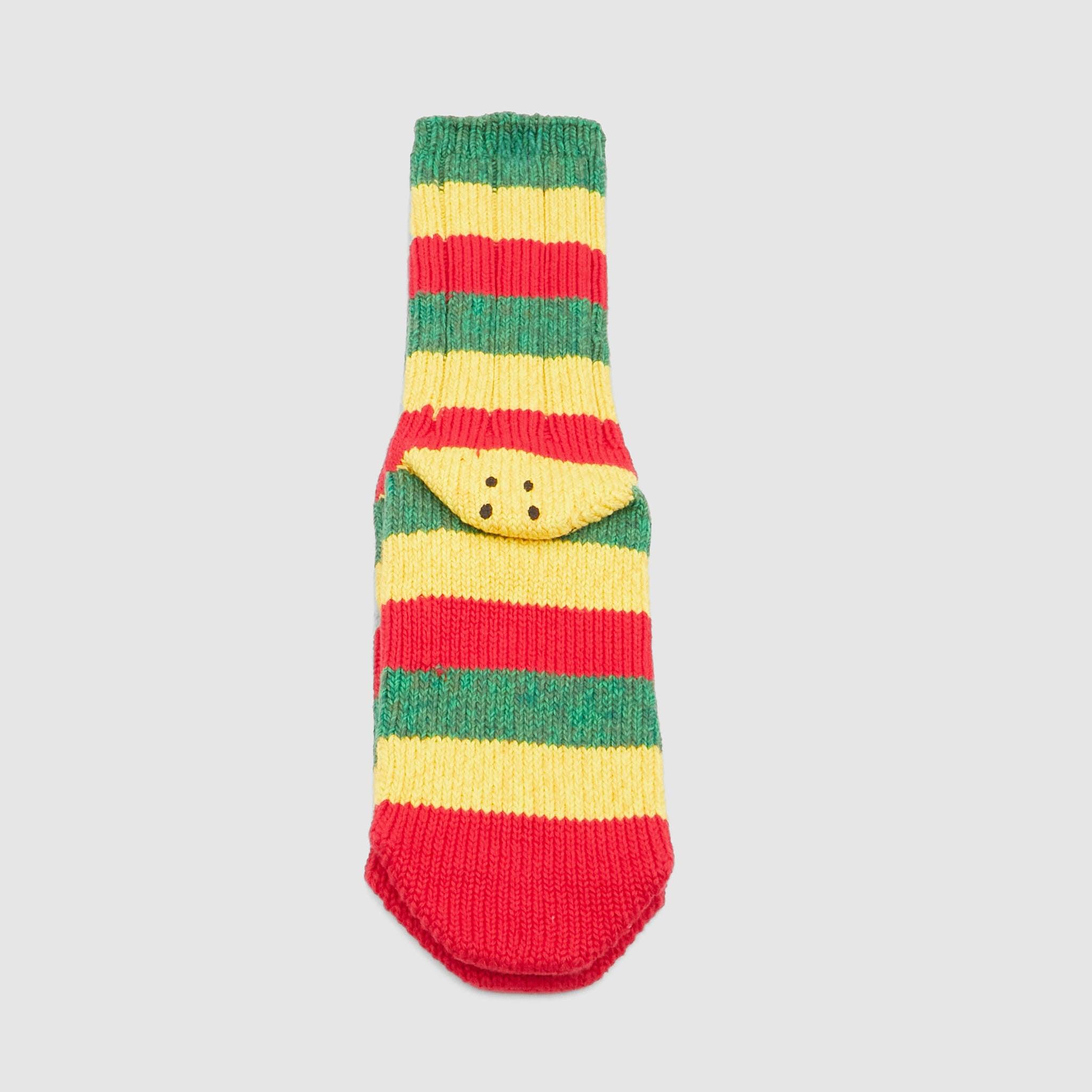Rainbow Striped Smiley Socks