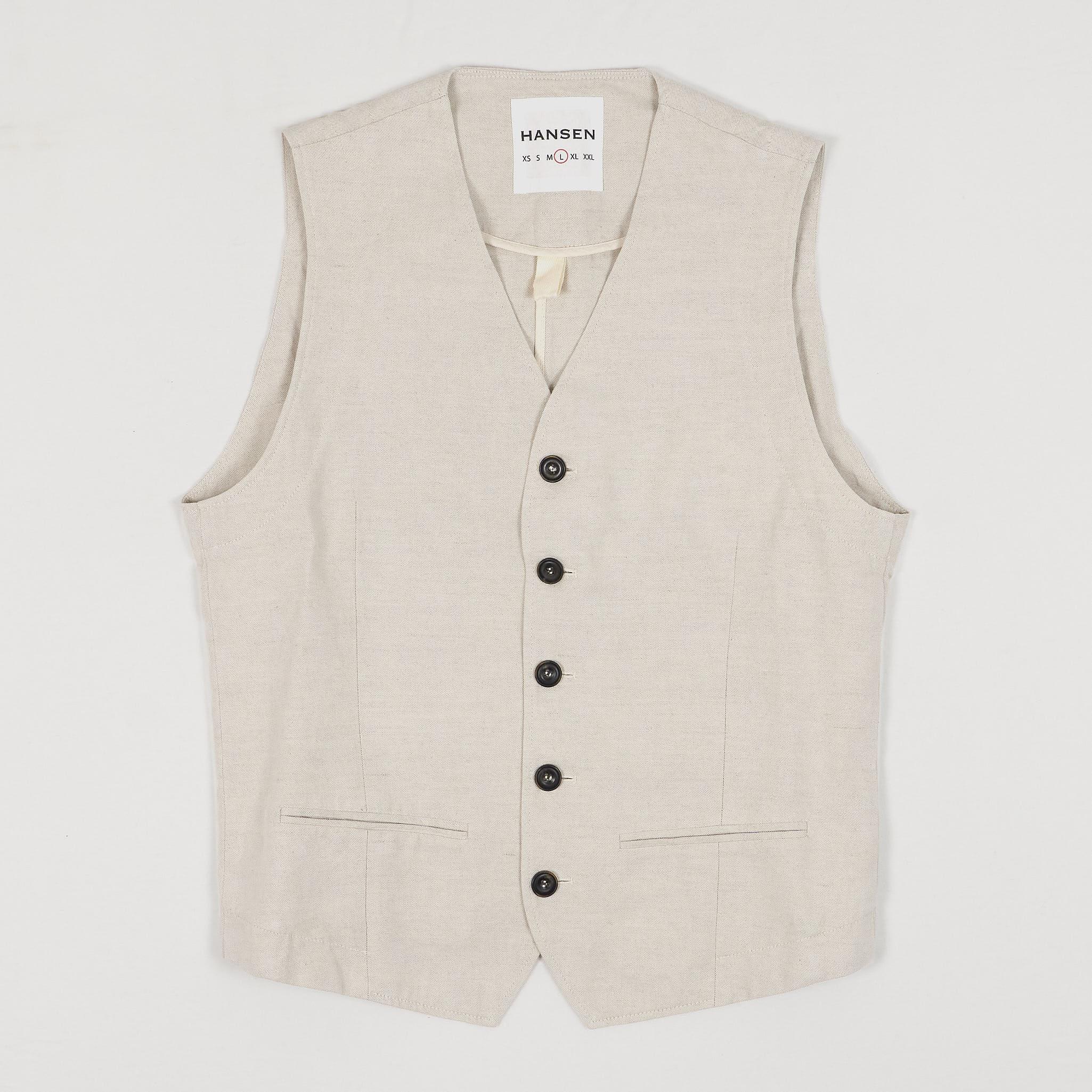 Natural Flax Waistcoat
