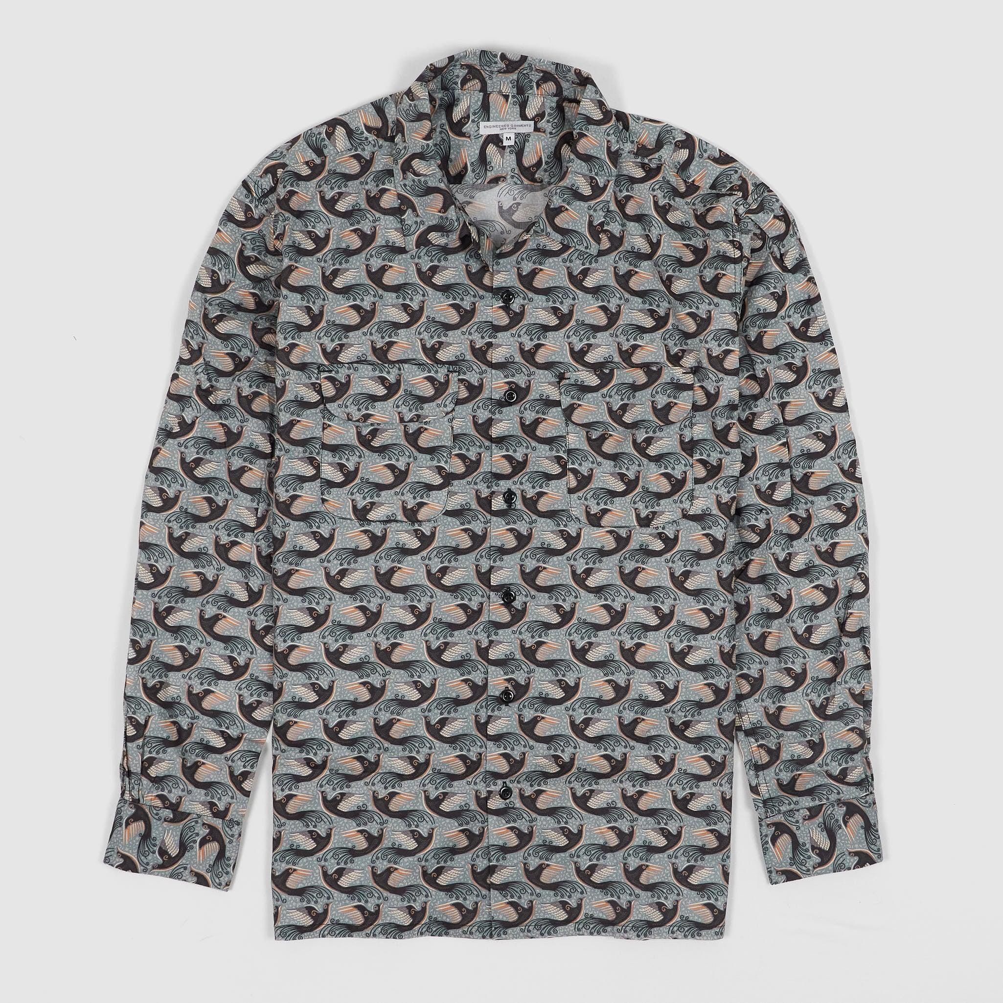 Engineered Garment Long Sleeve Classic Bird Print Shirt