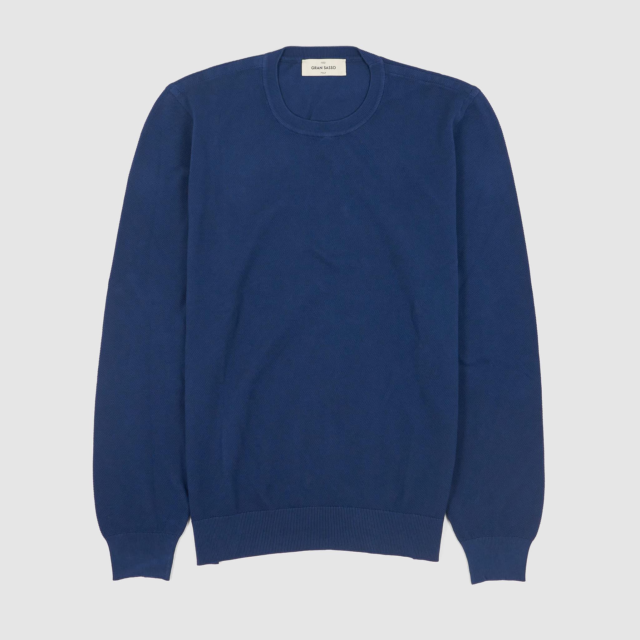 Long Sleeve Lightweight Pique Crew Neck Pullover