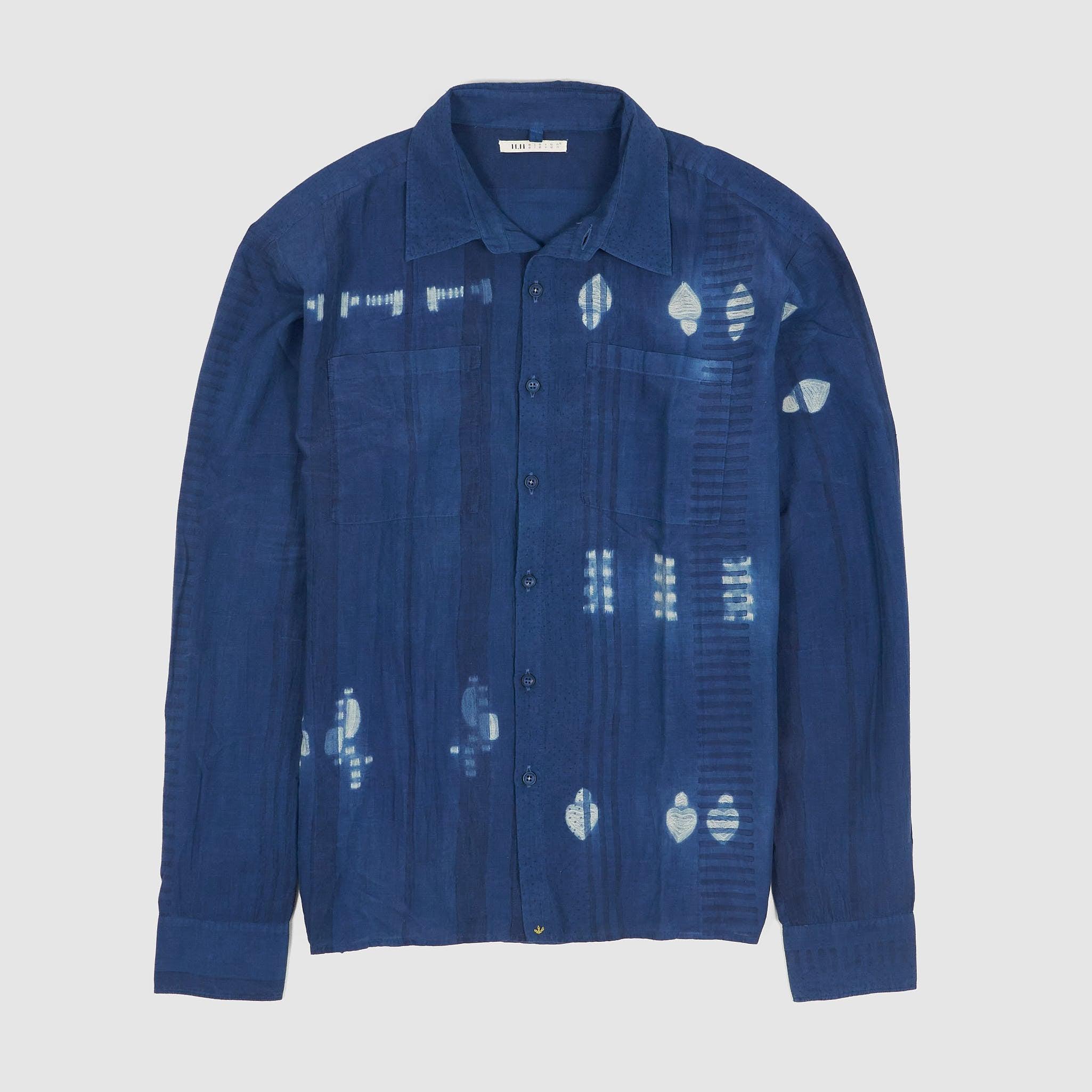 Indigo Woven Batik Printed Shirt