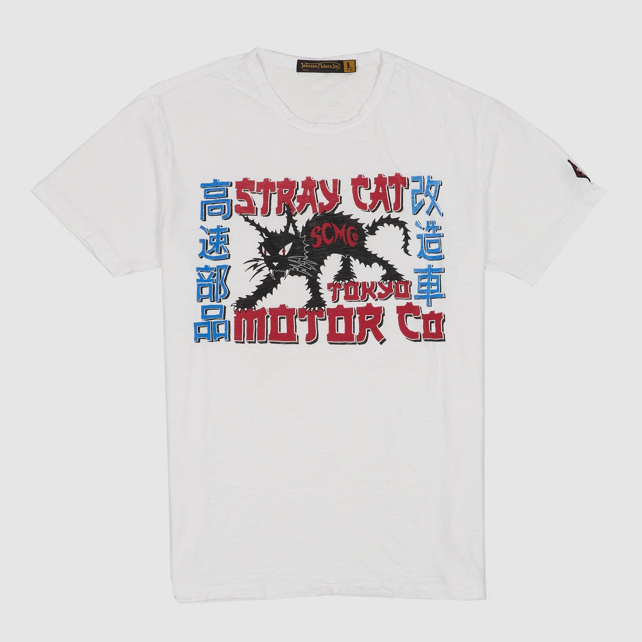 Stray Cat Tokyo Motor Crew Neck T-Shirts