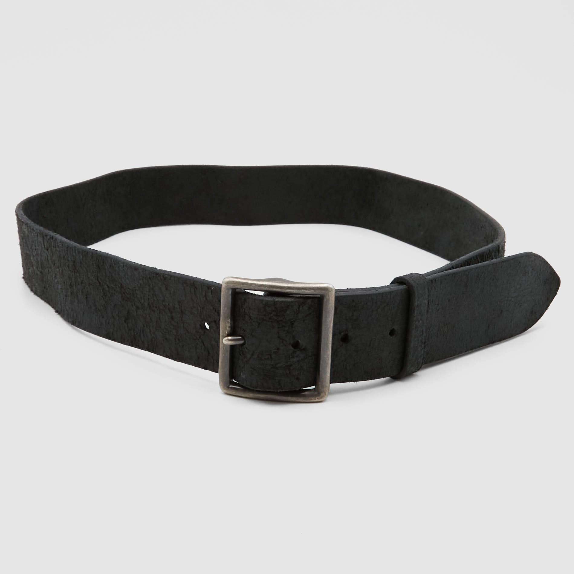 Distressed Rough-out Leather Belt