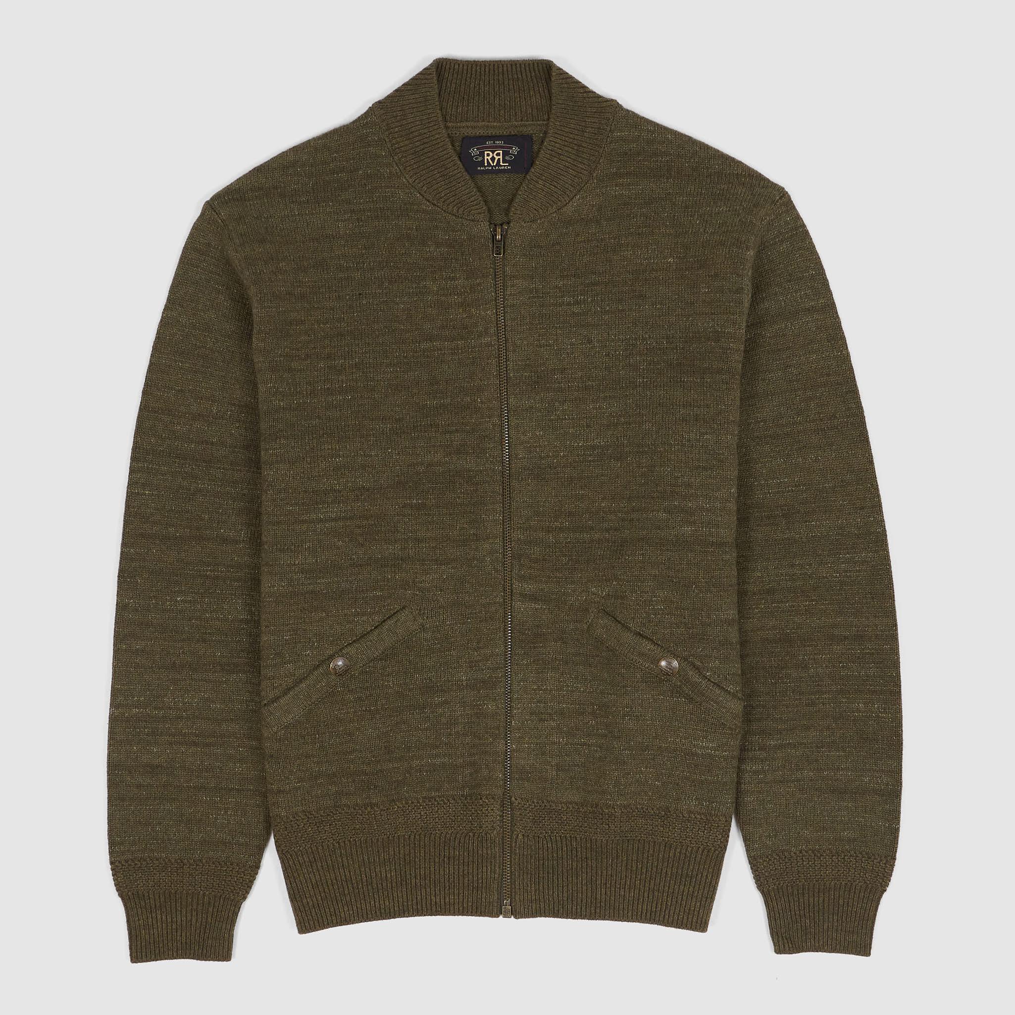 Knitted Zip Crew Neck Cardigan