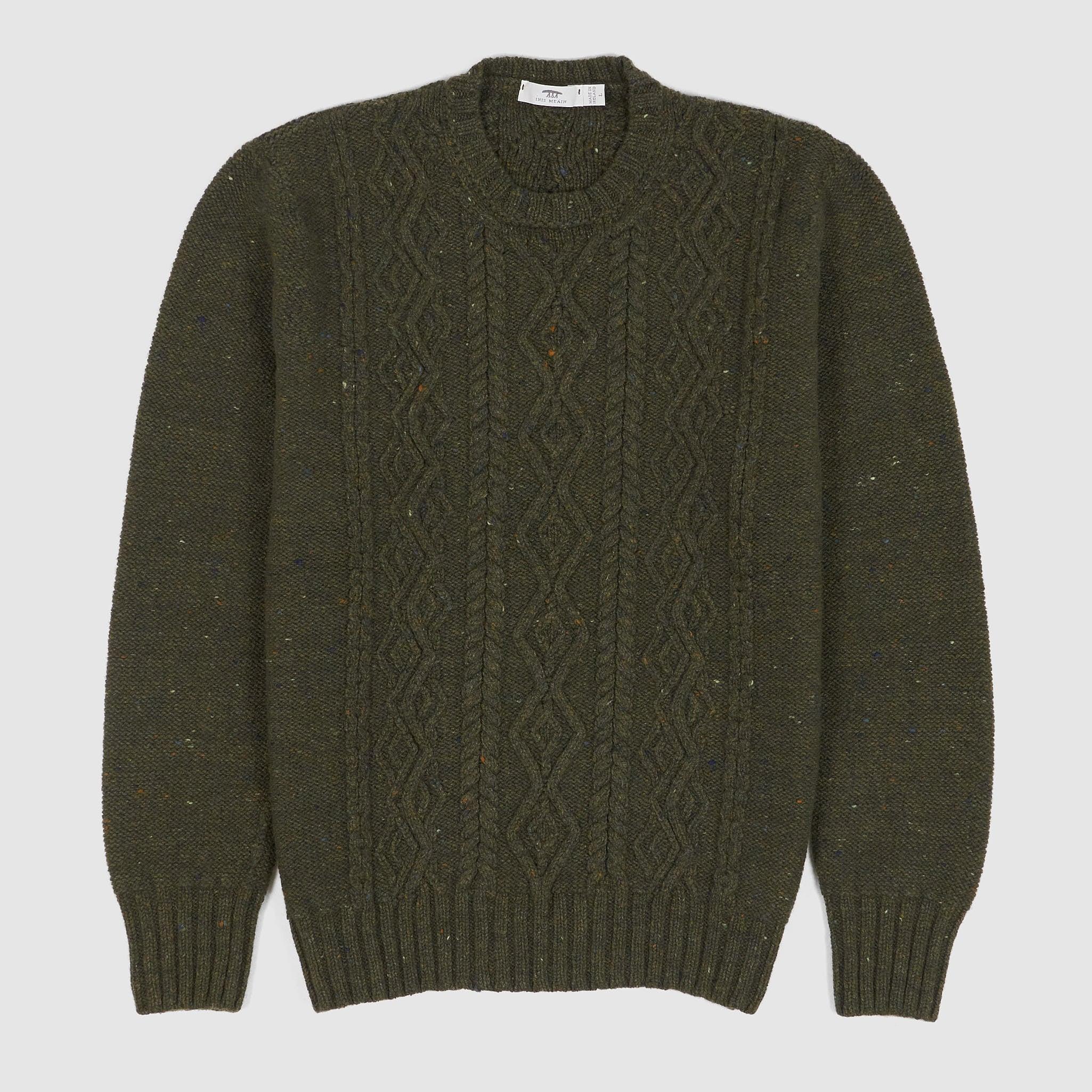 Inis Meáin Aran Cashmere/ Merino Wool Crew-Neck Pullover