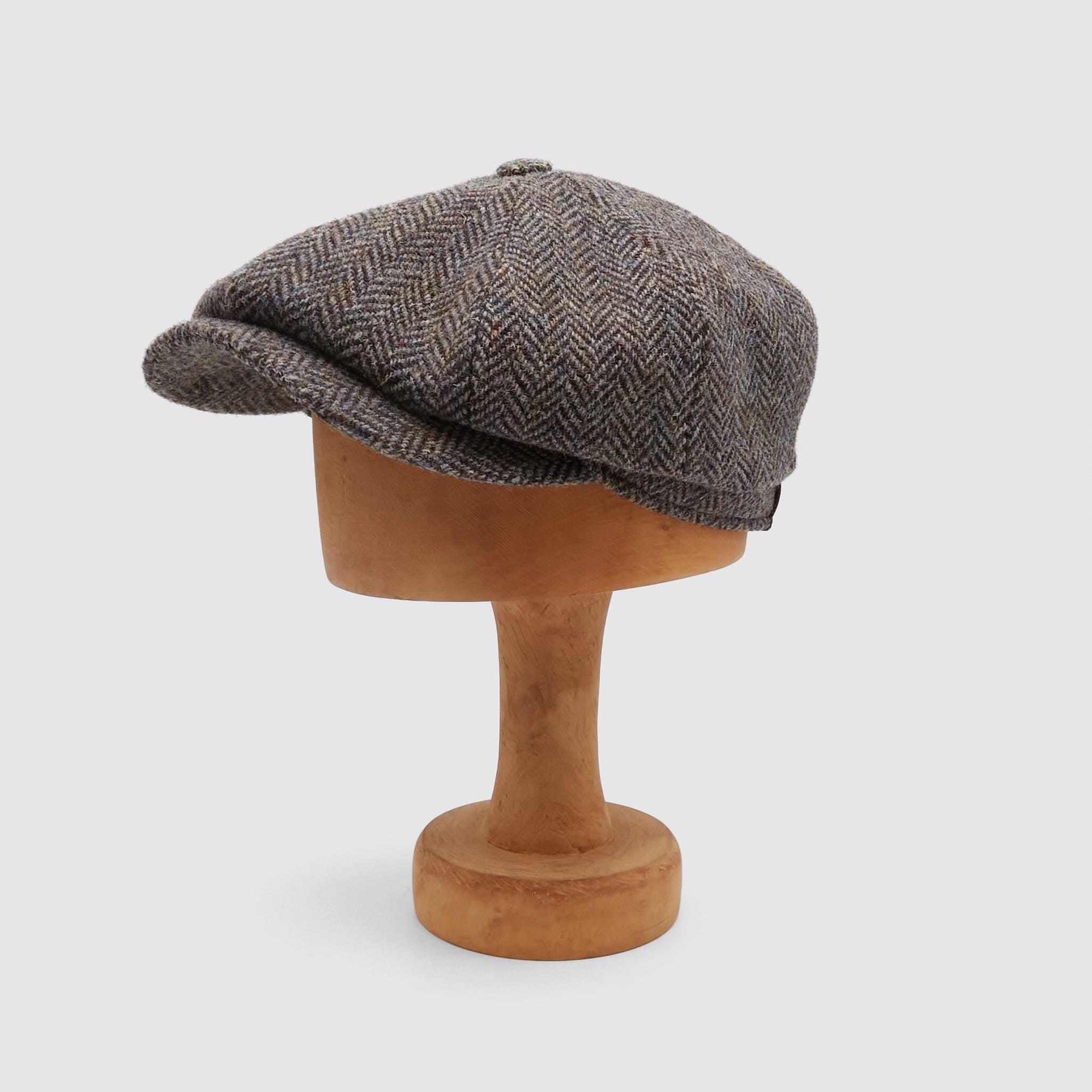 Herringbone Harris Tweed News Boy Hat