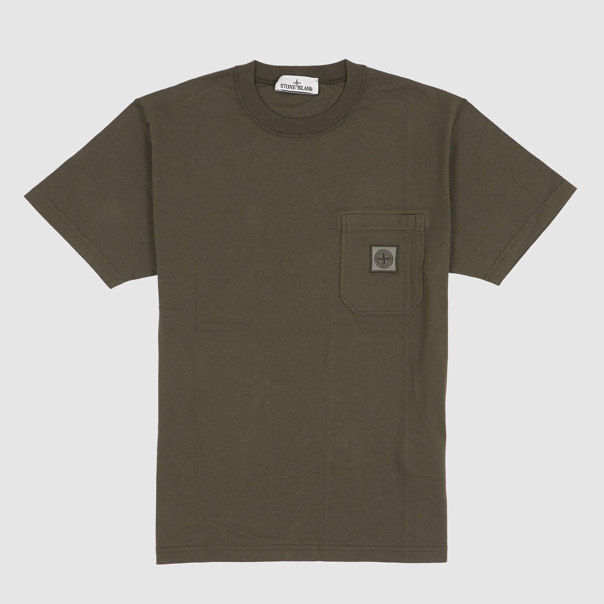 Crew Neck Pocket T-Shirt w/Logo