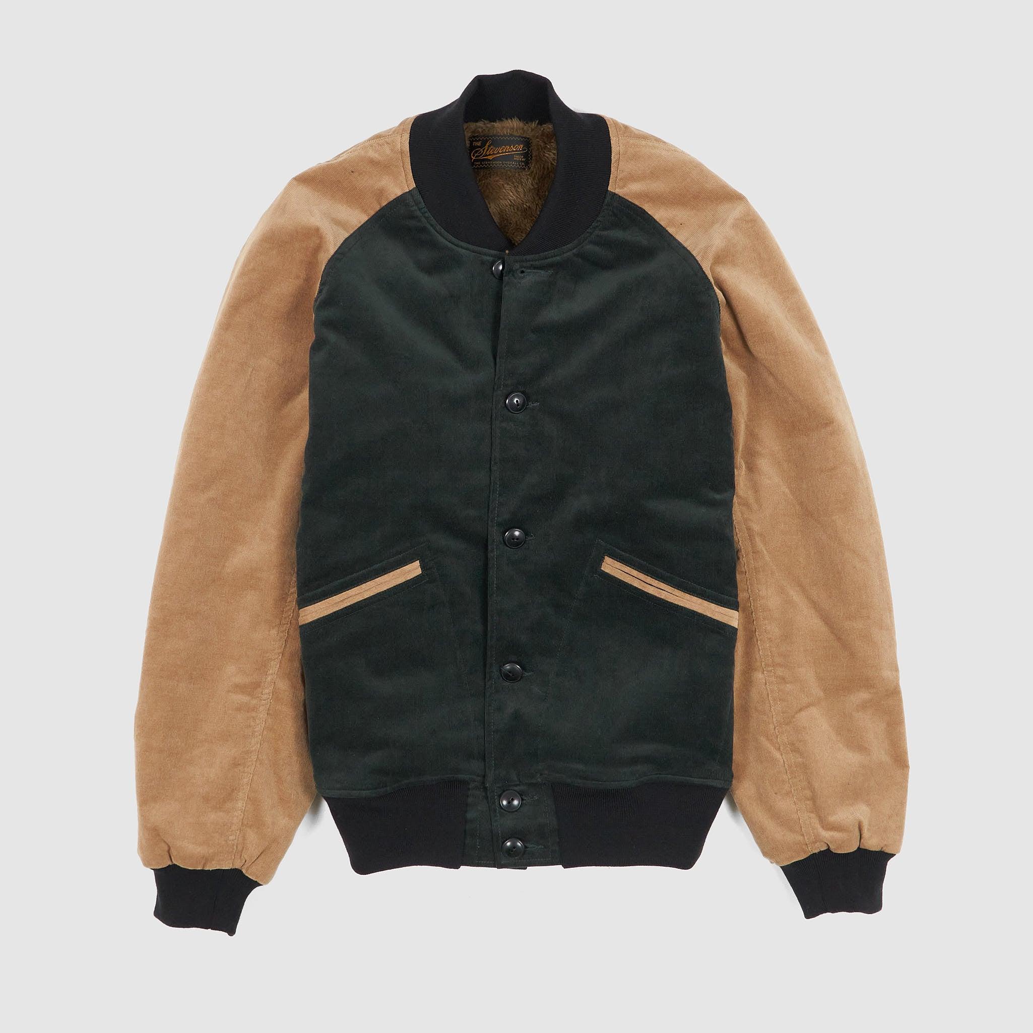 Fur Blend Lined Corduroy Varsity Jacket