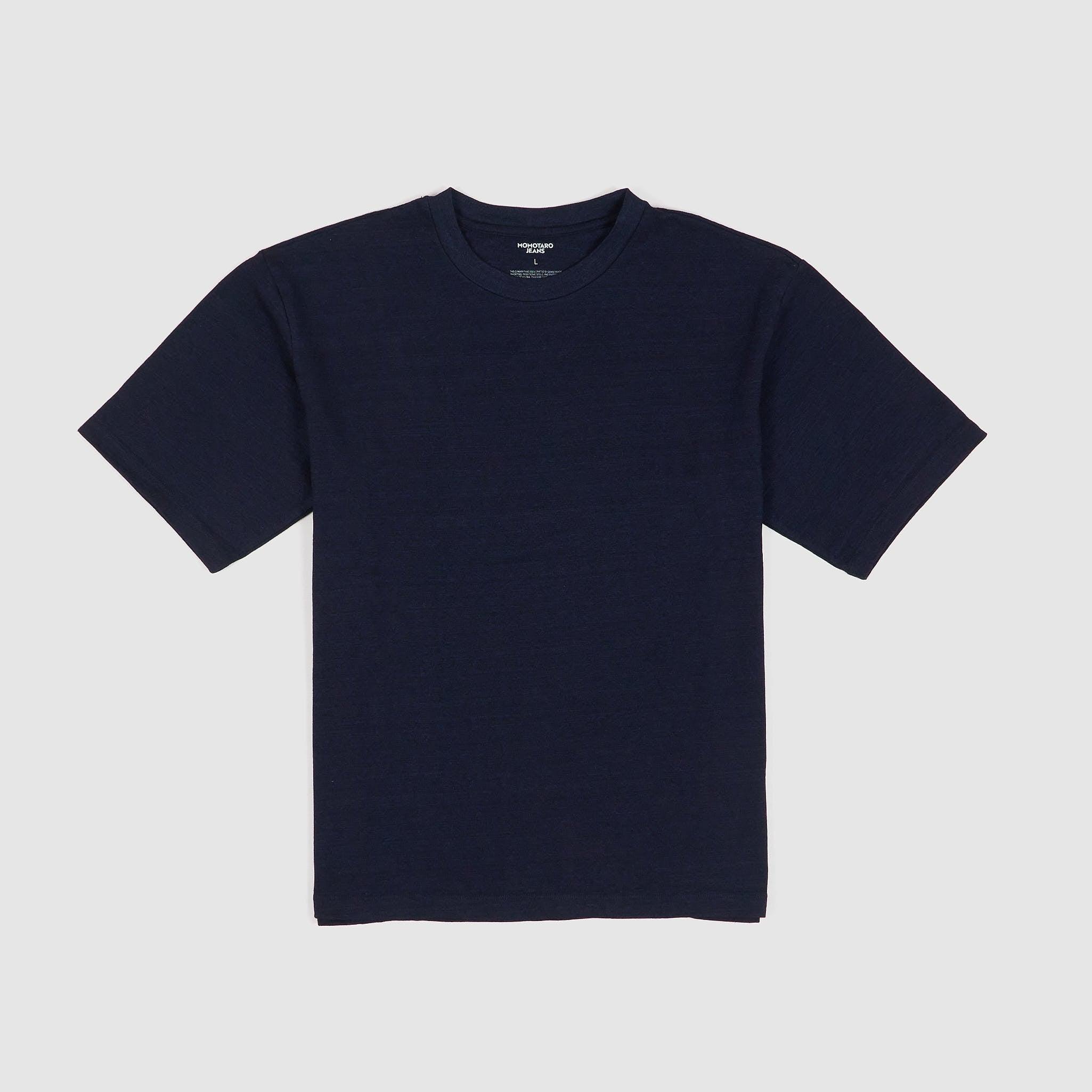Natural Indigo Dyed Yarn Crew Neck T- Shirt