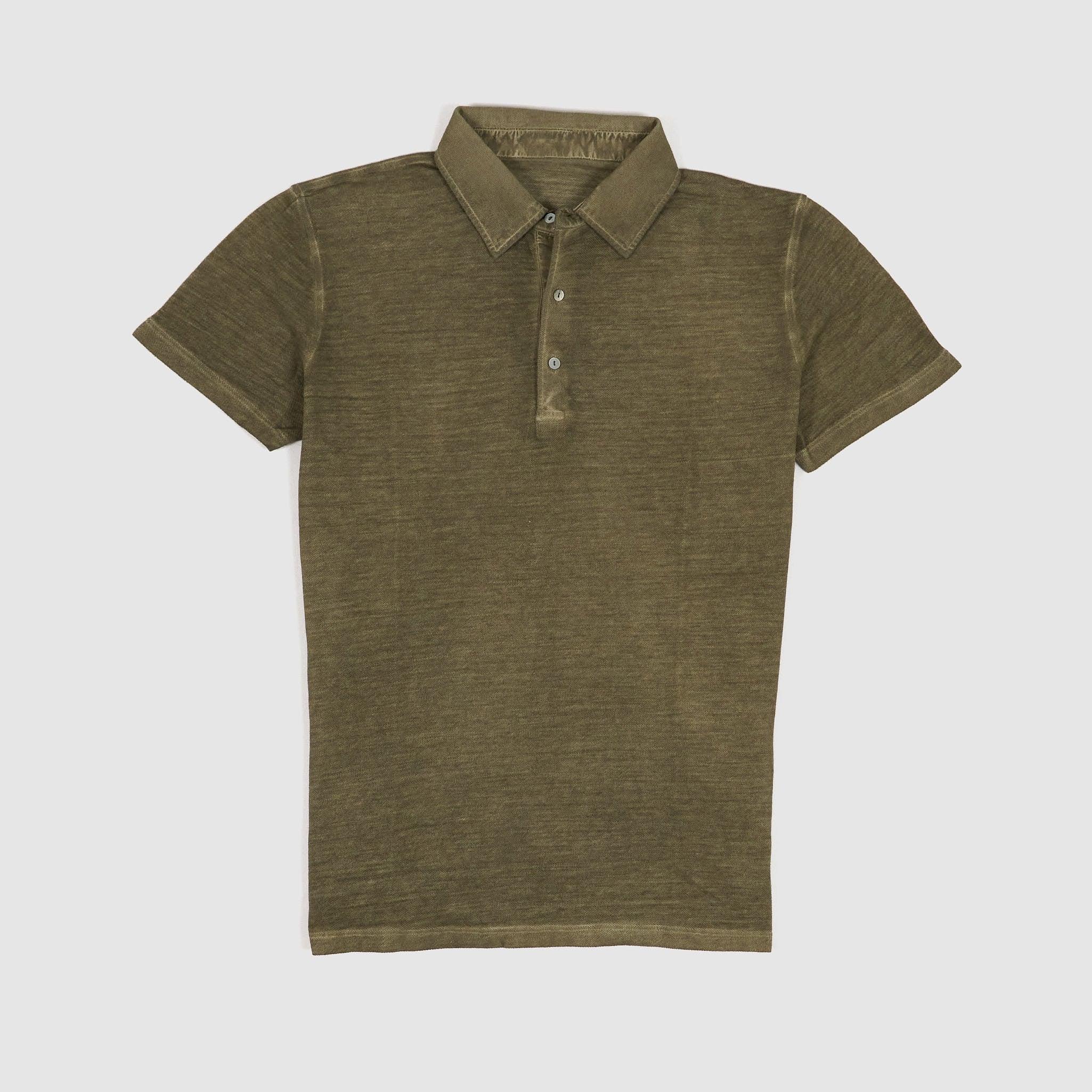 Short Sleeve Linen Polo Shirt