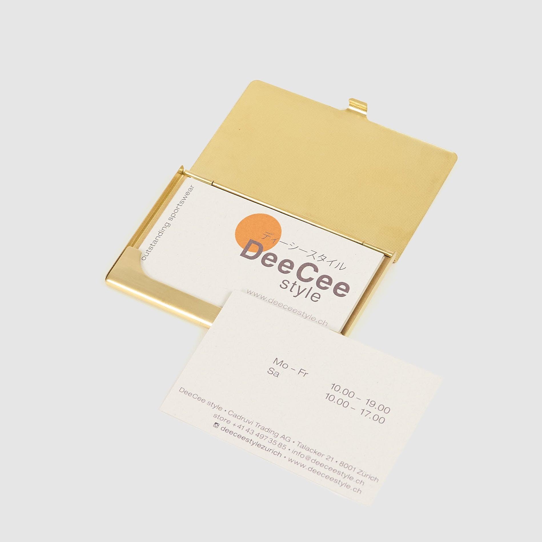 s Solid Brass Business Card Case
