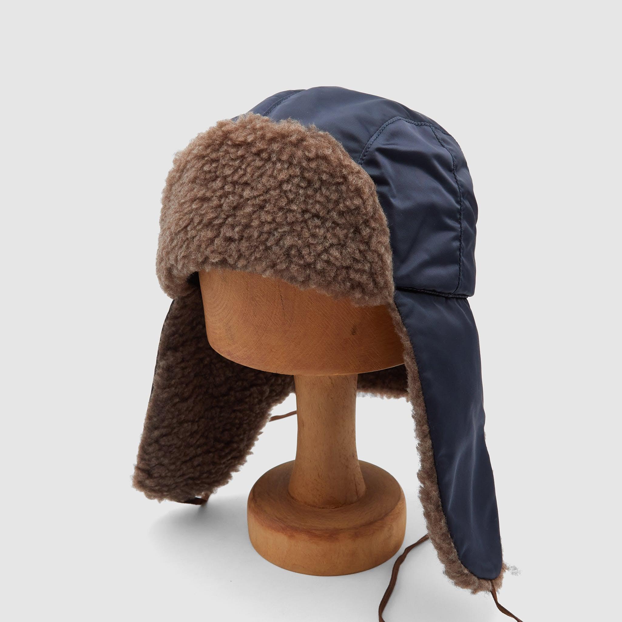 Military Nylon Twill Boa Aviator Hat