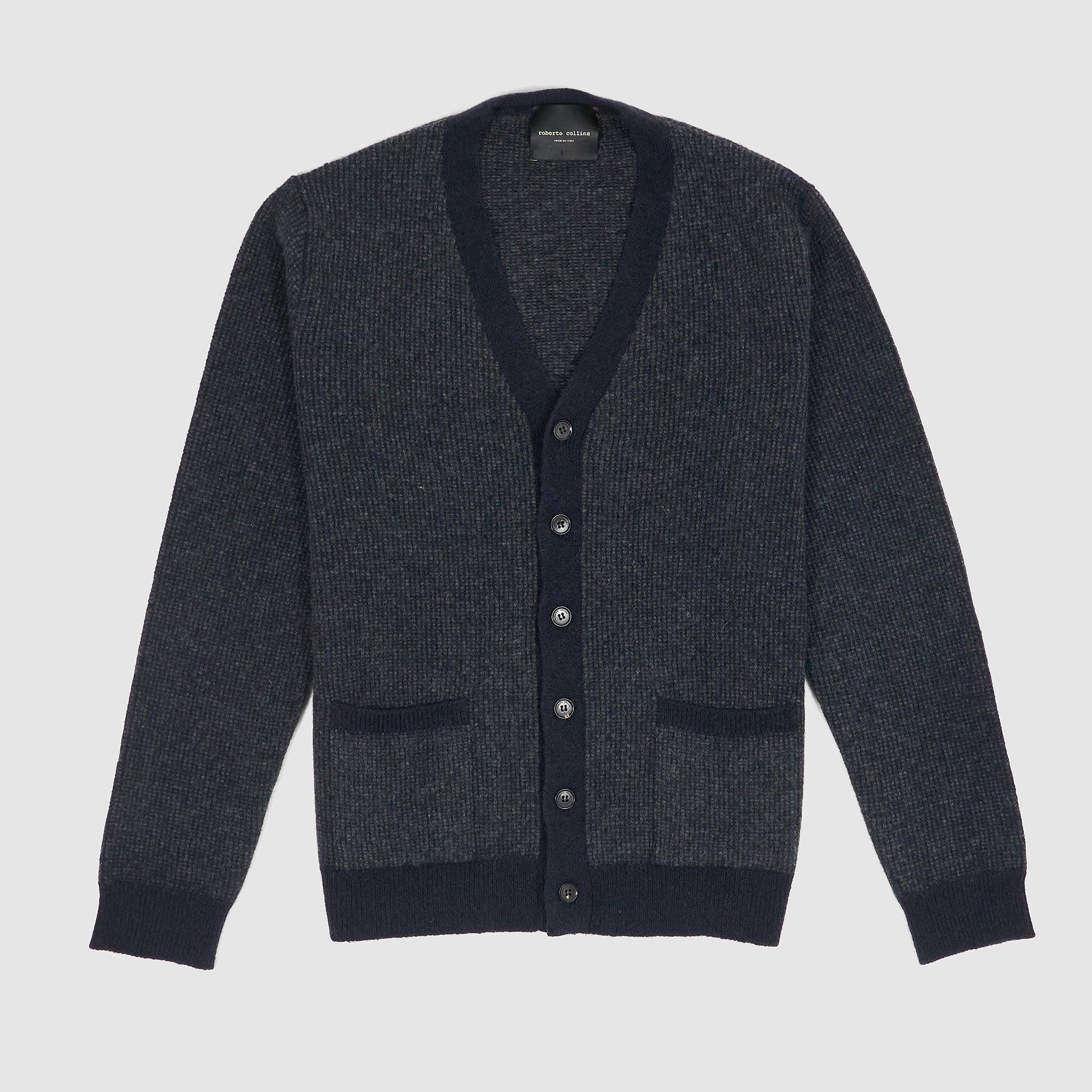 Bicolor Baby Camel Cardigan