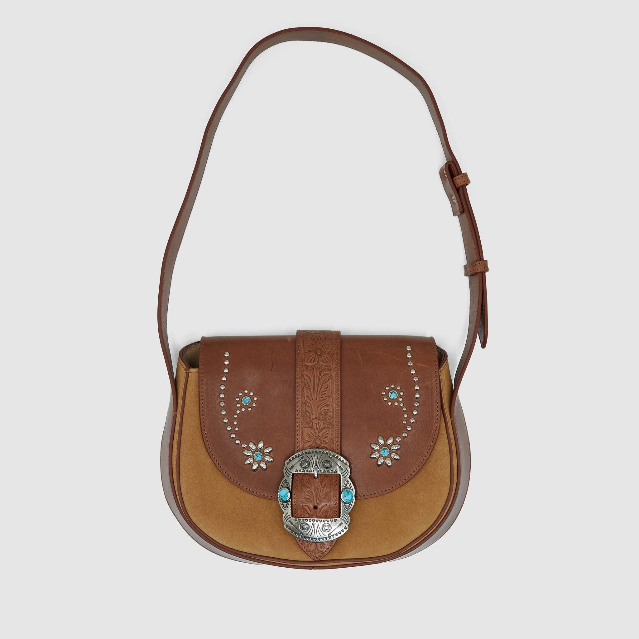 Ladies Suede Leather Bag w/ Studs