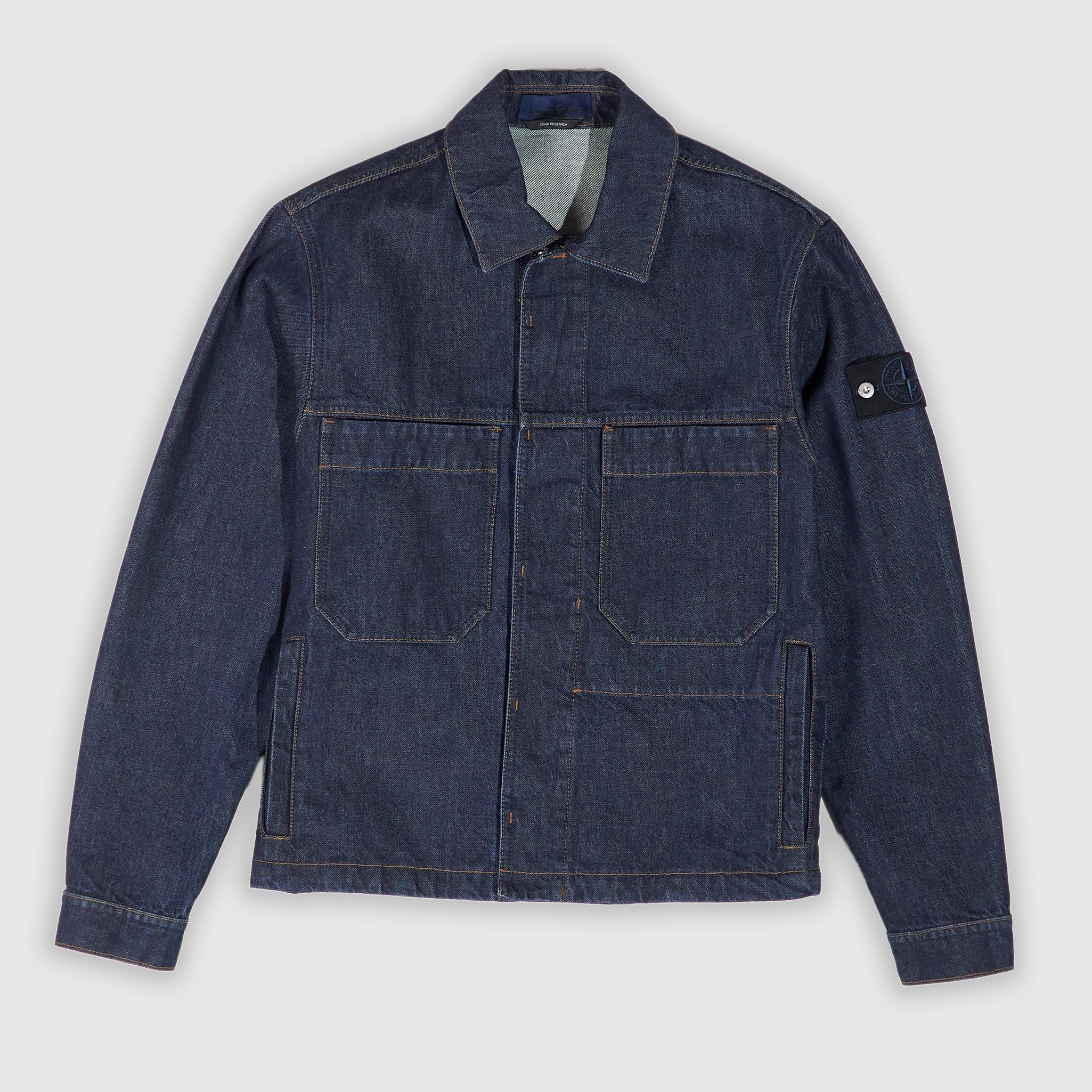 Indigo Denim Biker Jacket