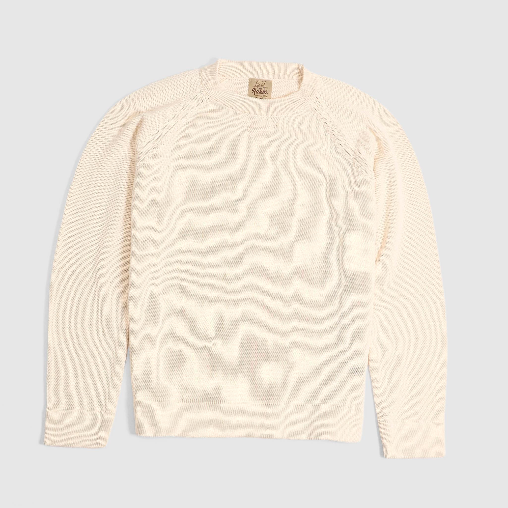 Knitted Cotton Yarn Crew Neck Pullover