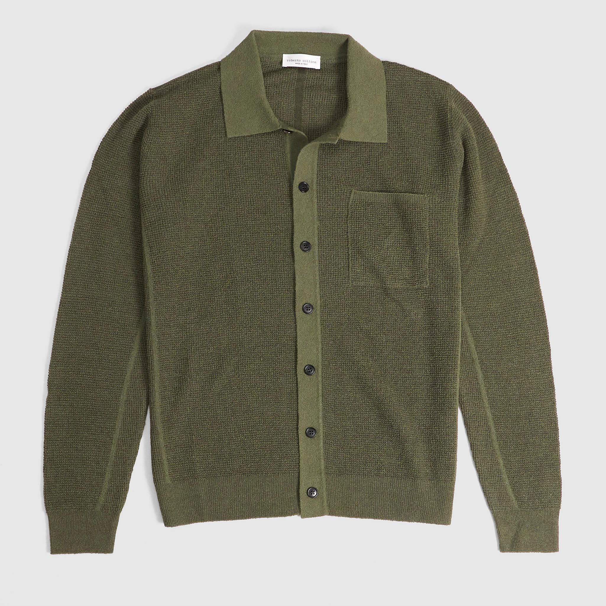 Polo Shirt Overshirt Cardigan