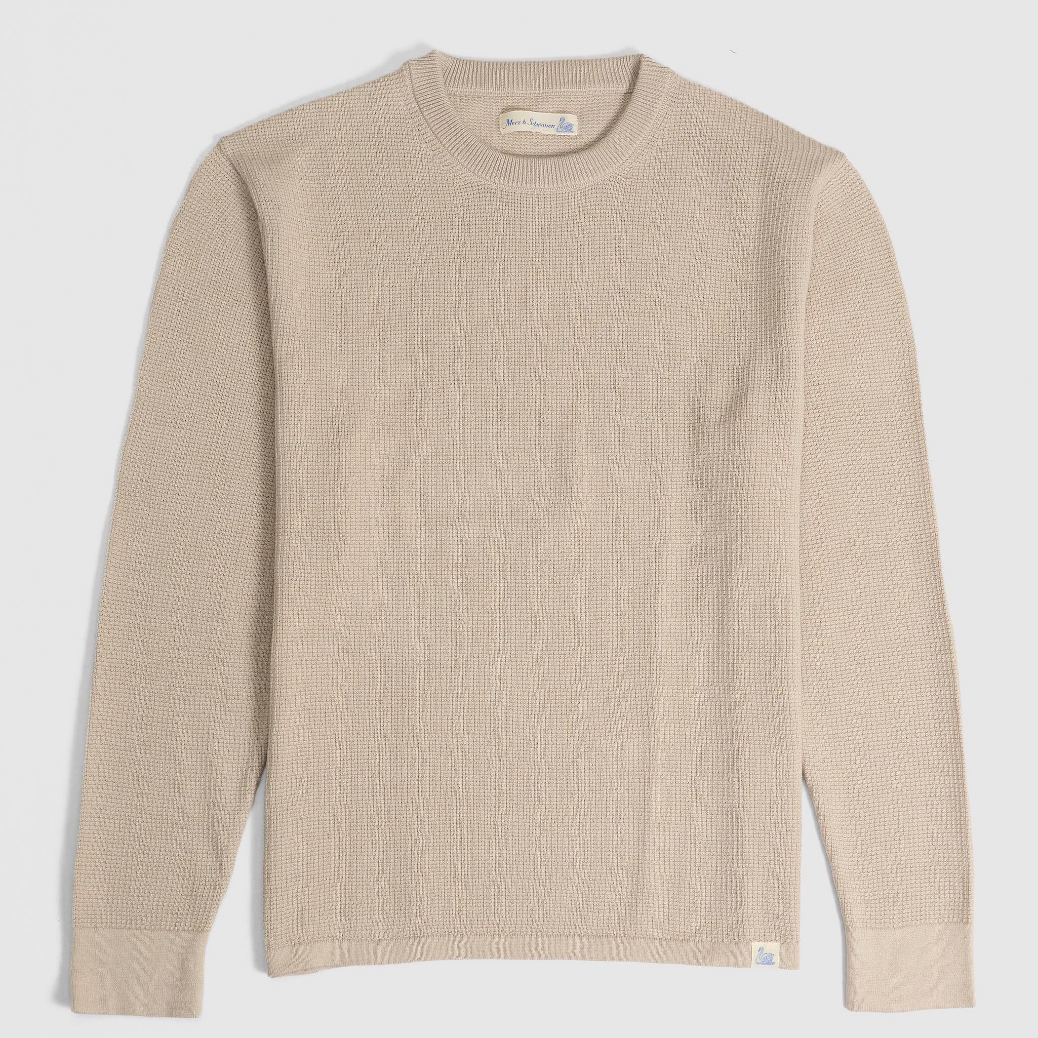 Lightweight Waffle Long Sleeves Crewneck Shirt