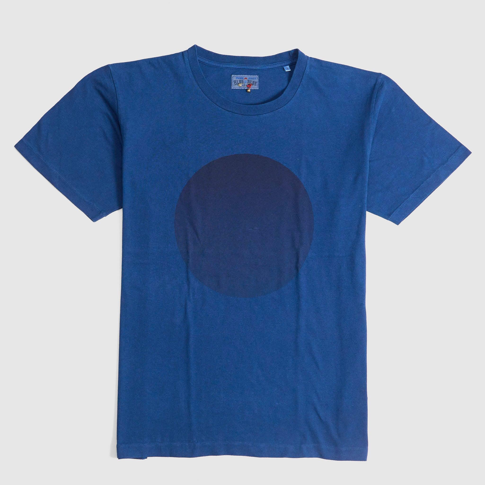 Circle Indigo Crew Neck T-Shirt