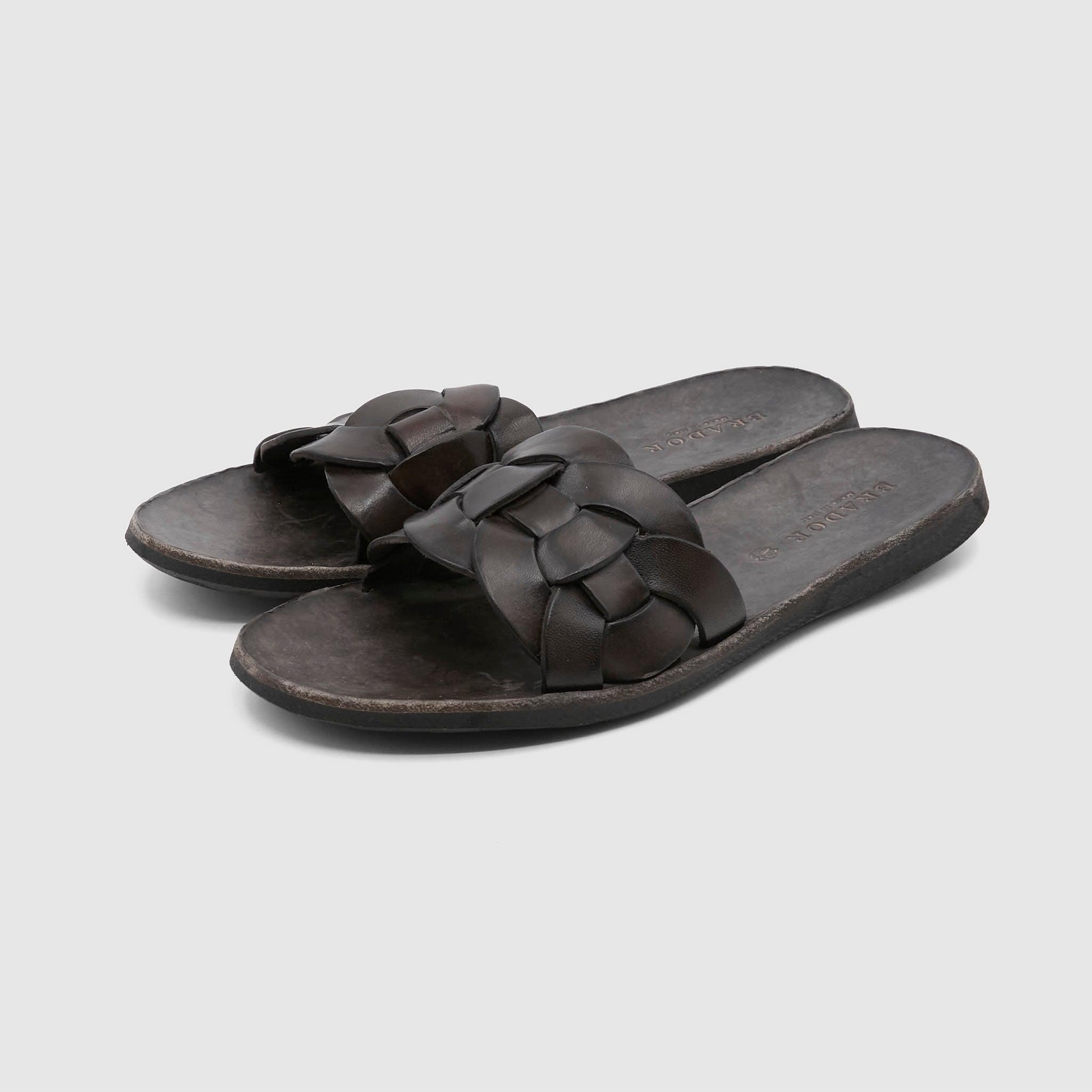 Ladies Braided Leather Sandals