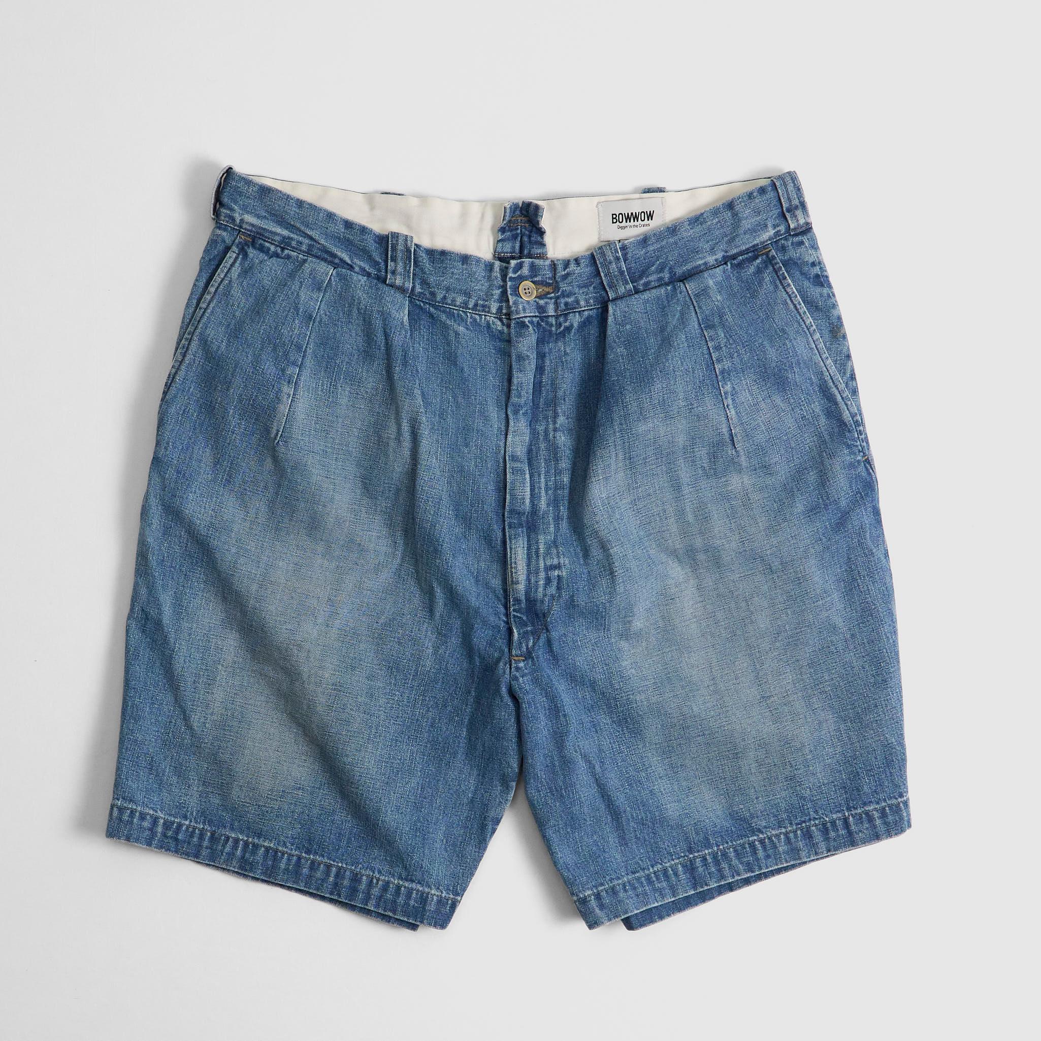 Time Worn Army Fabric Denim Shorts