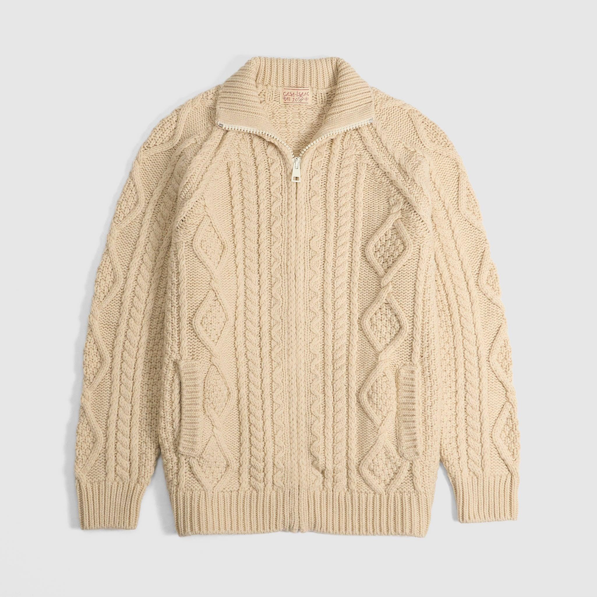 Full Zip Cable Knitted Cardigan Jacket