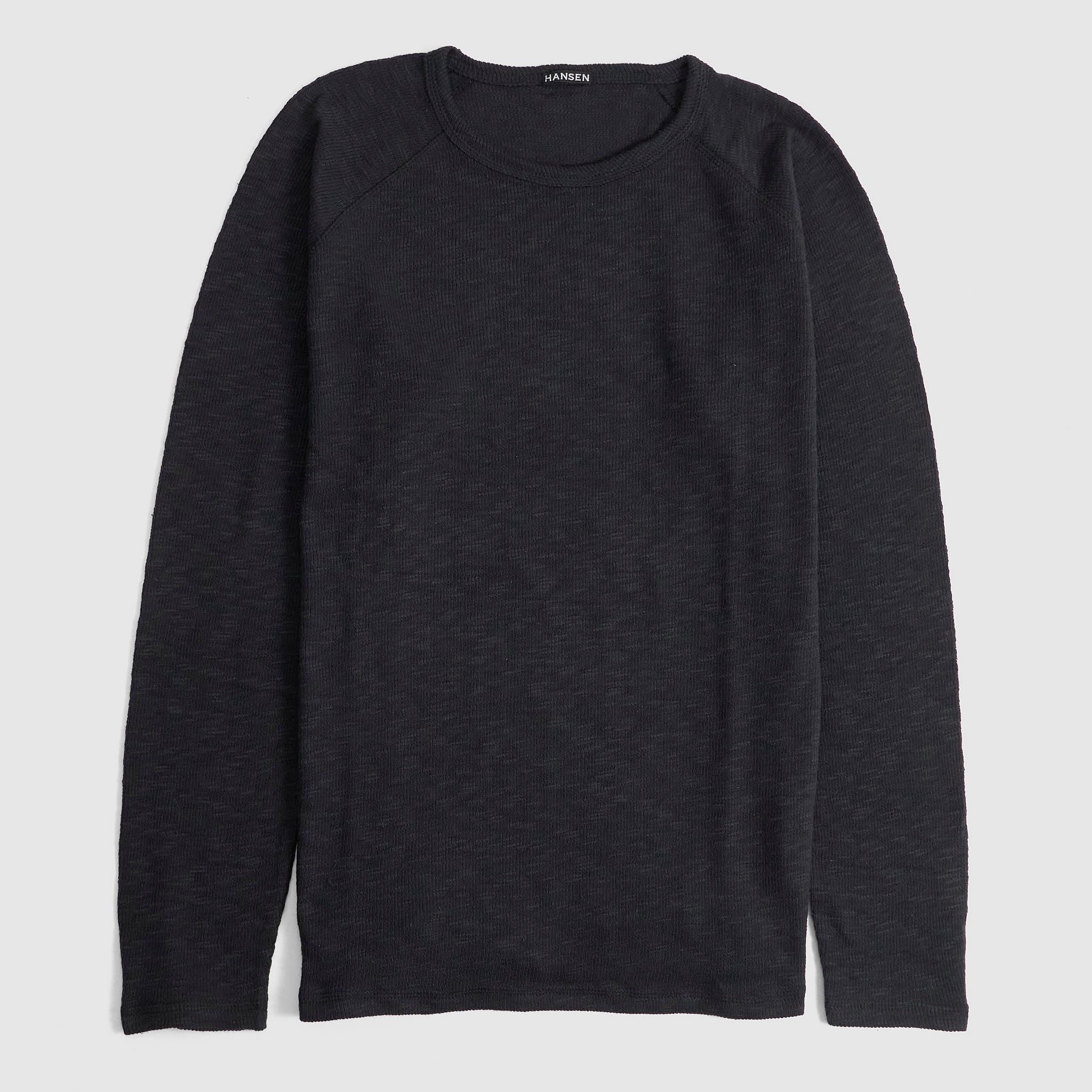 Long Sleeve Crew Neck Waffle Raglan T-Shirt
