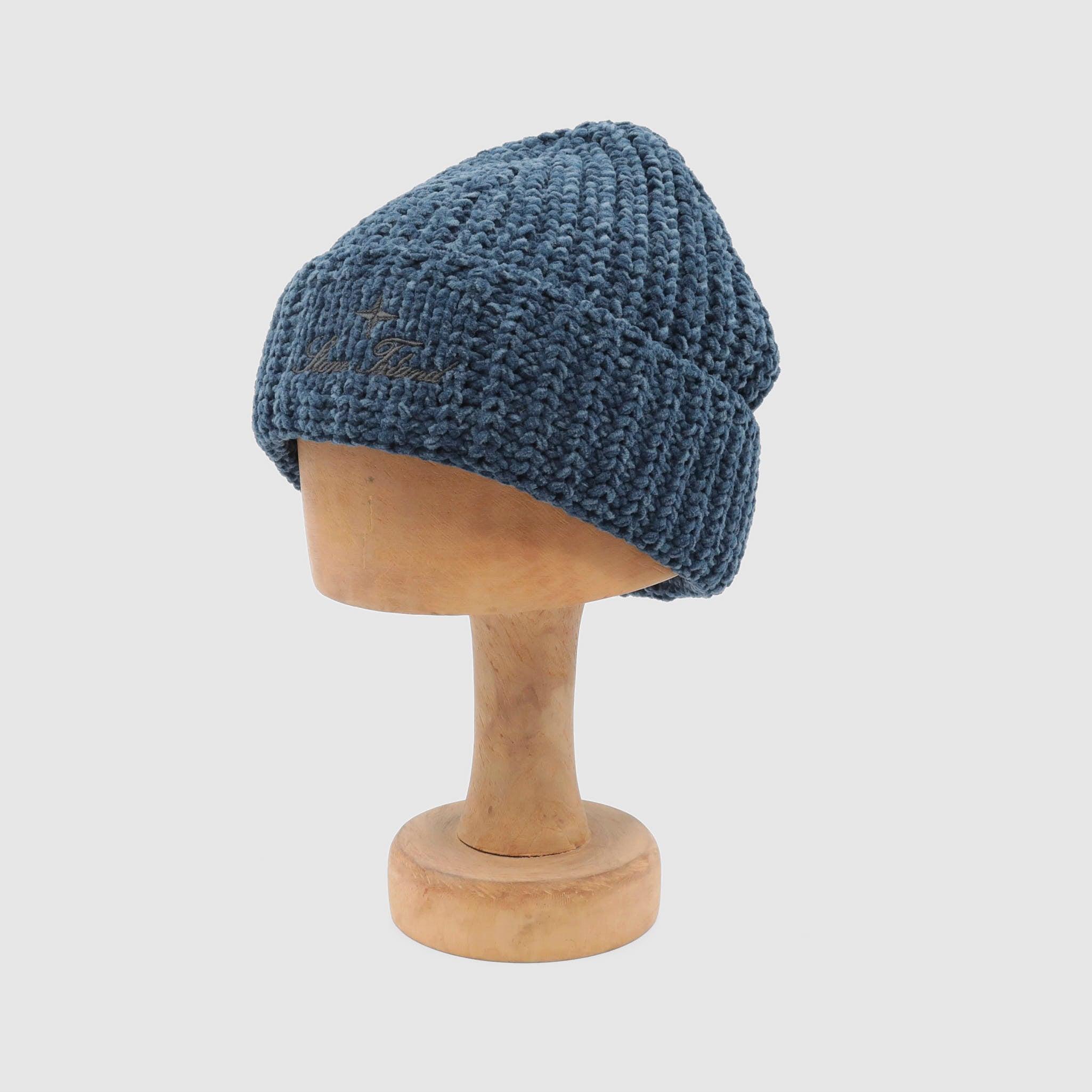 Cotton Rib- Knitted Chenille Beanie