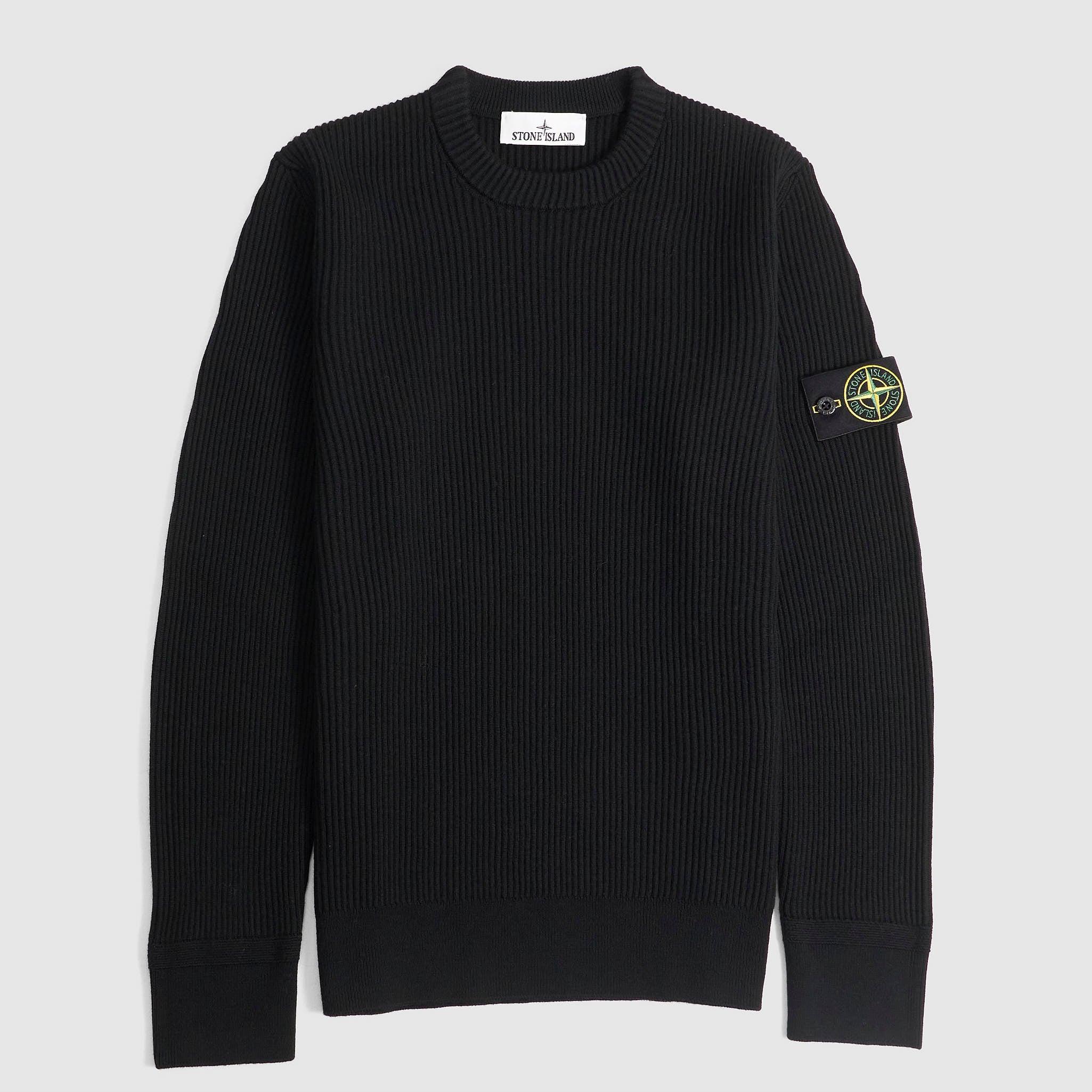 Knitted Ribbed Crew Neck Sweater