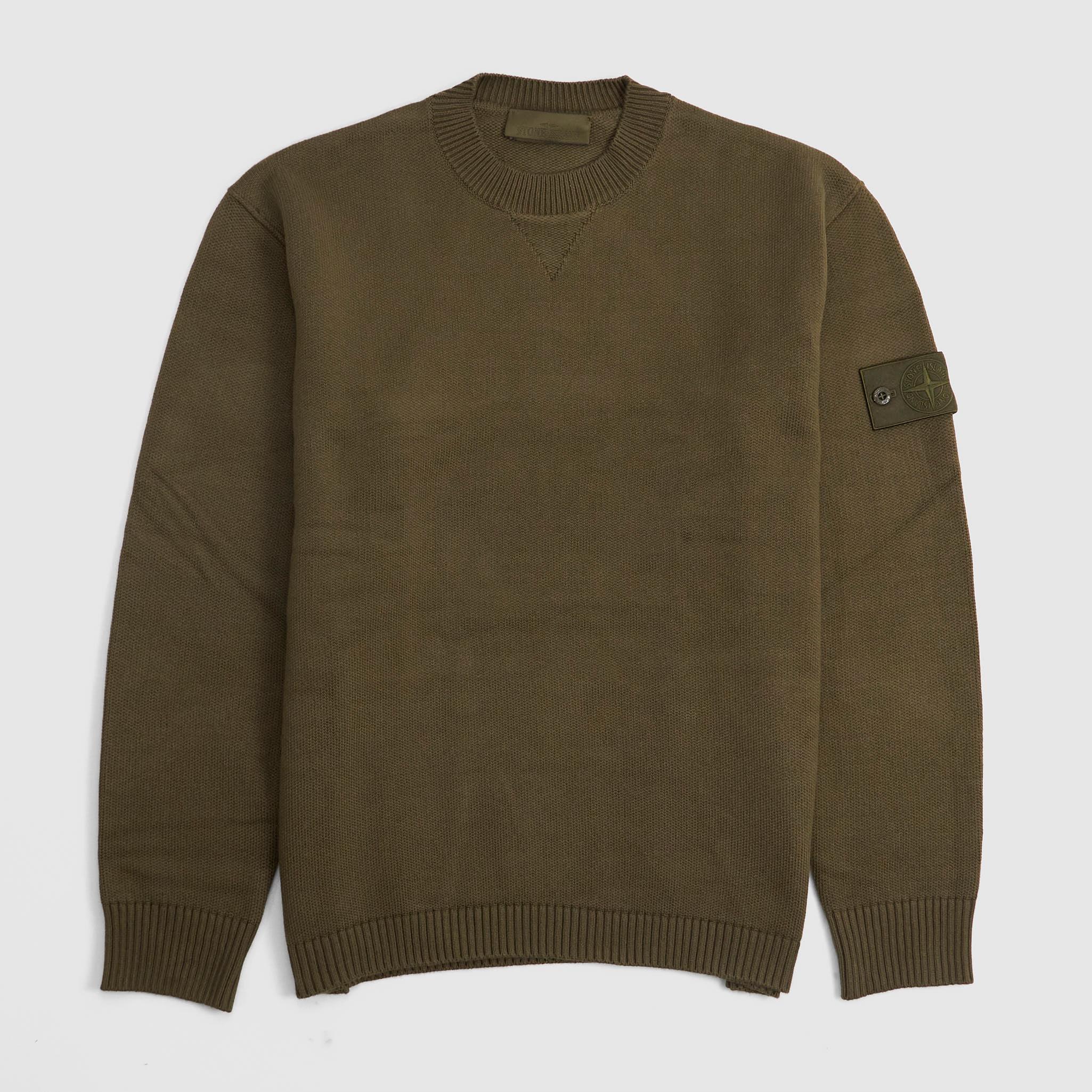 Ghost Piece Knitted Crew Neck Sweatshirt