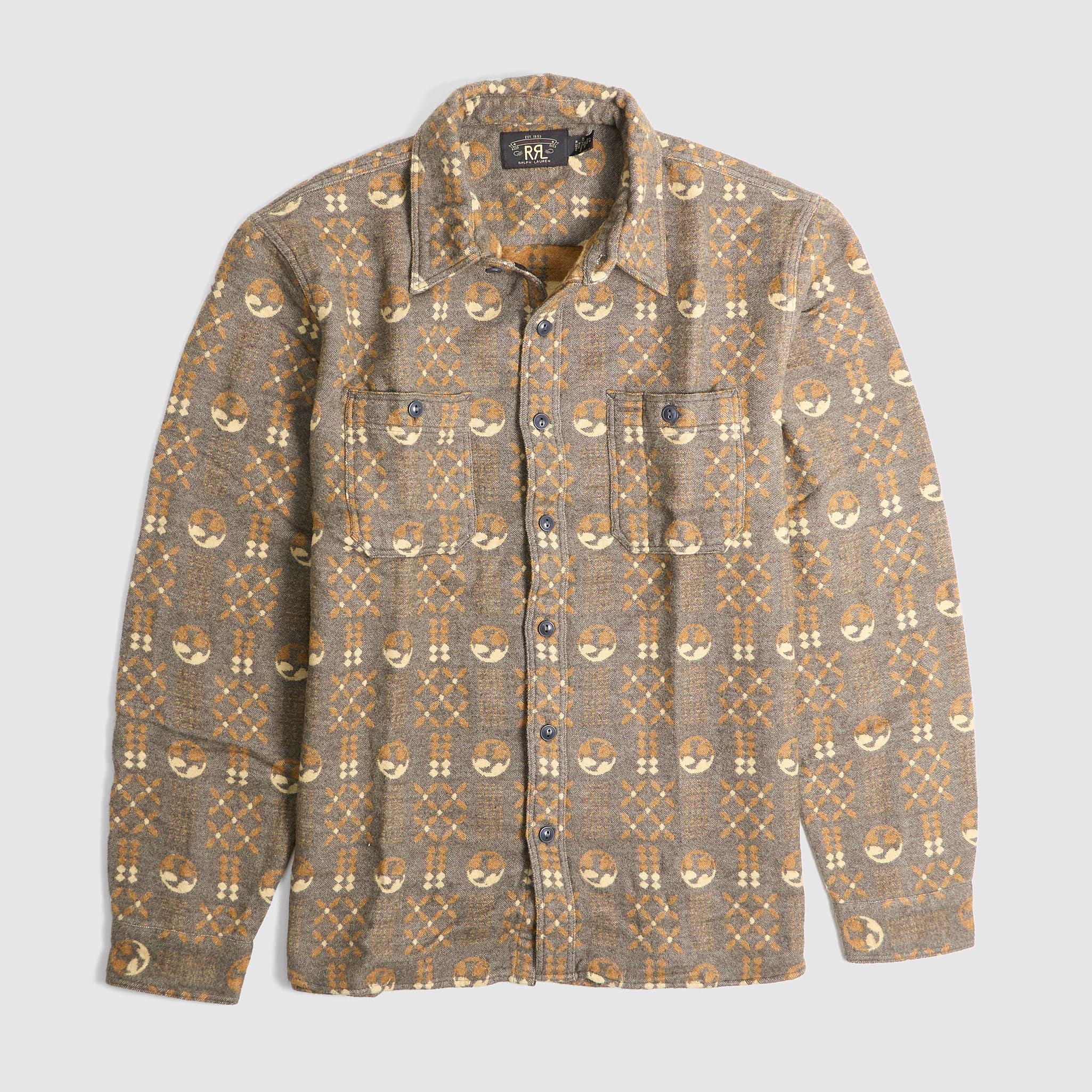 Soft Flannel Jacquard Work Shirt