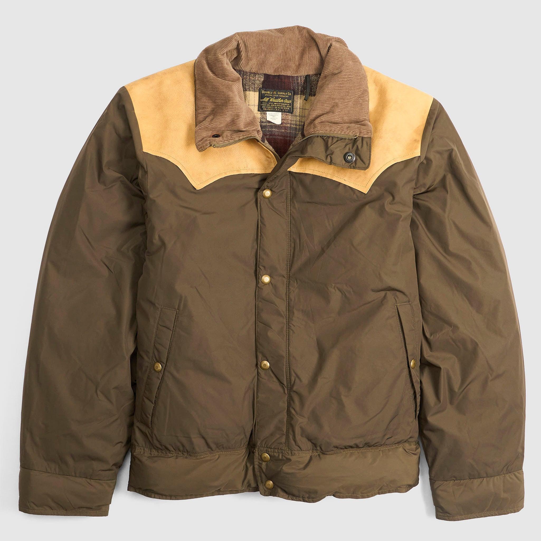 Western Leather-Yoke Outdoor Jacket