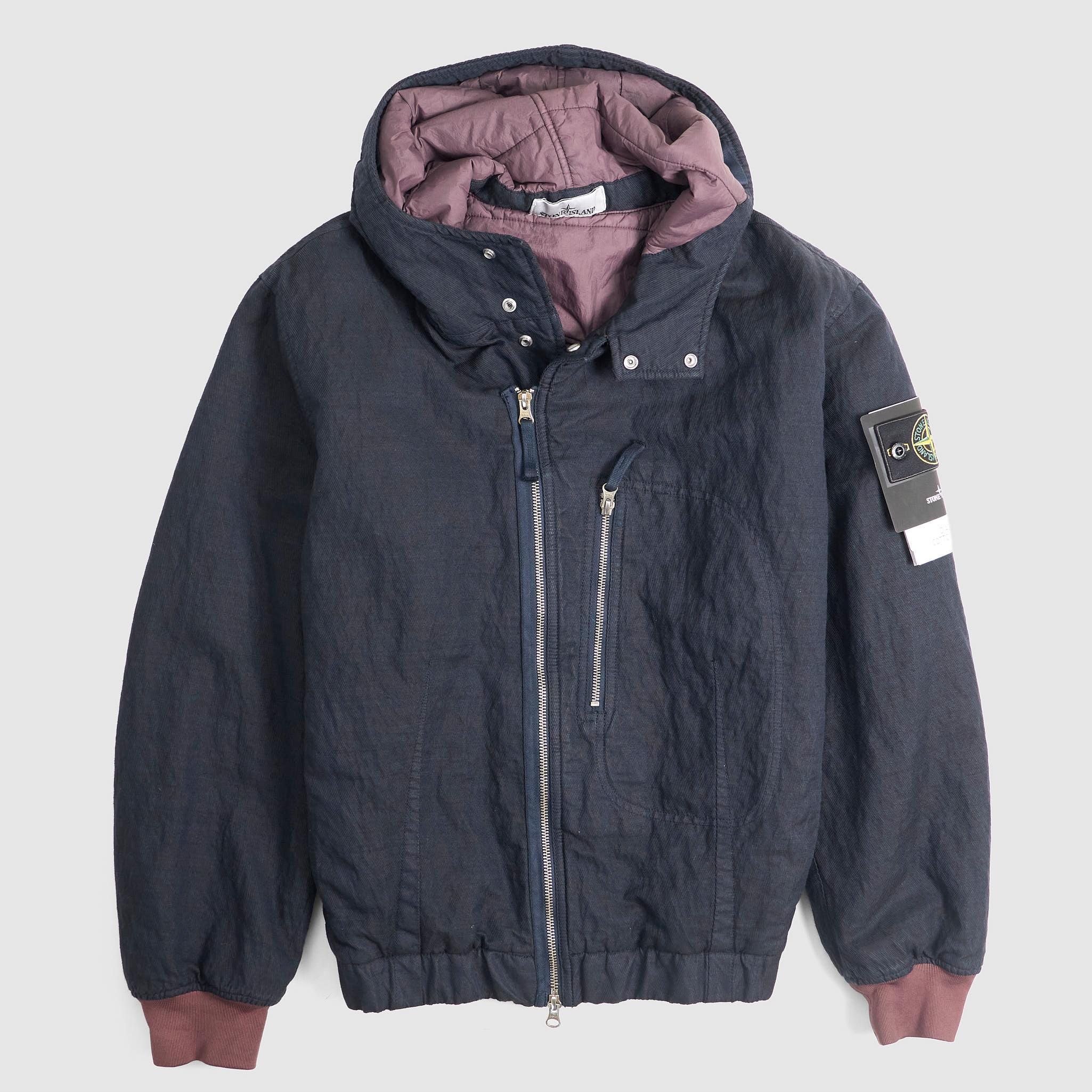 Diagonal Cotton Wool Short Parka