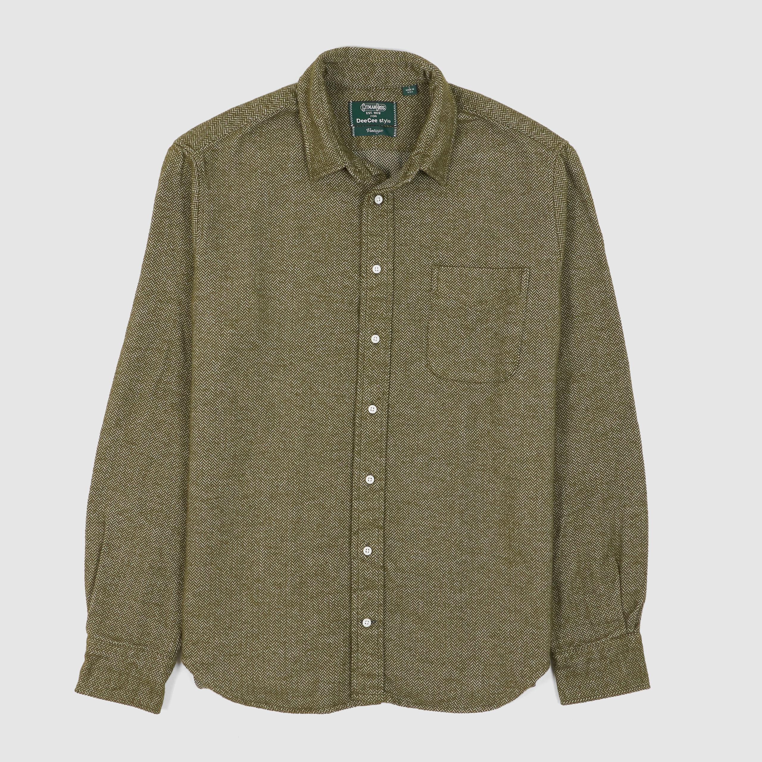 Flannel Herringbone Woven Shirt