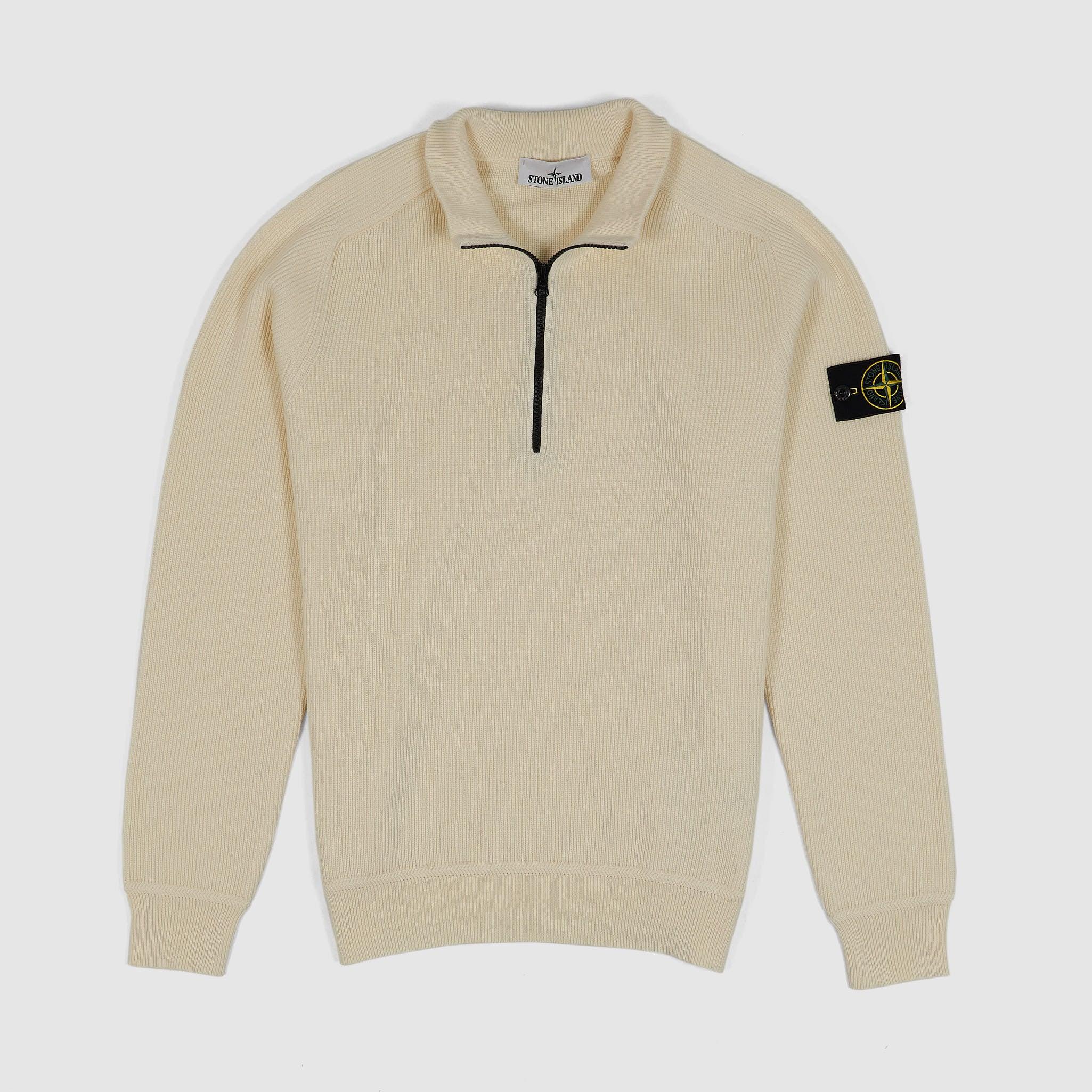 Kitted Cotton Half Zip Jumper