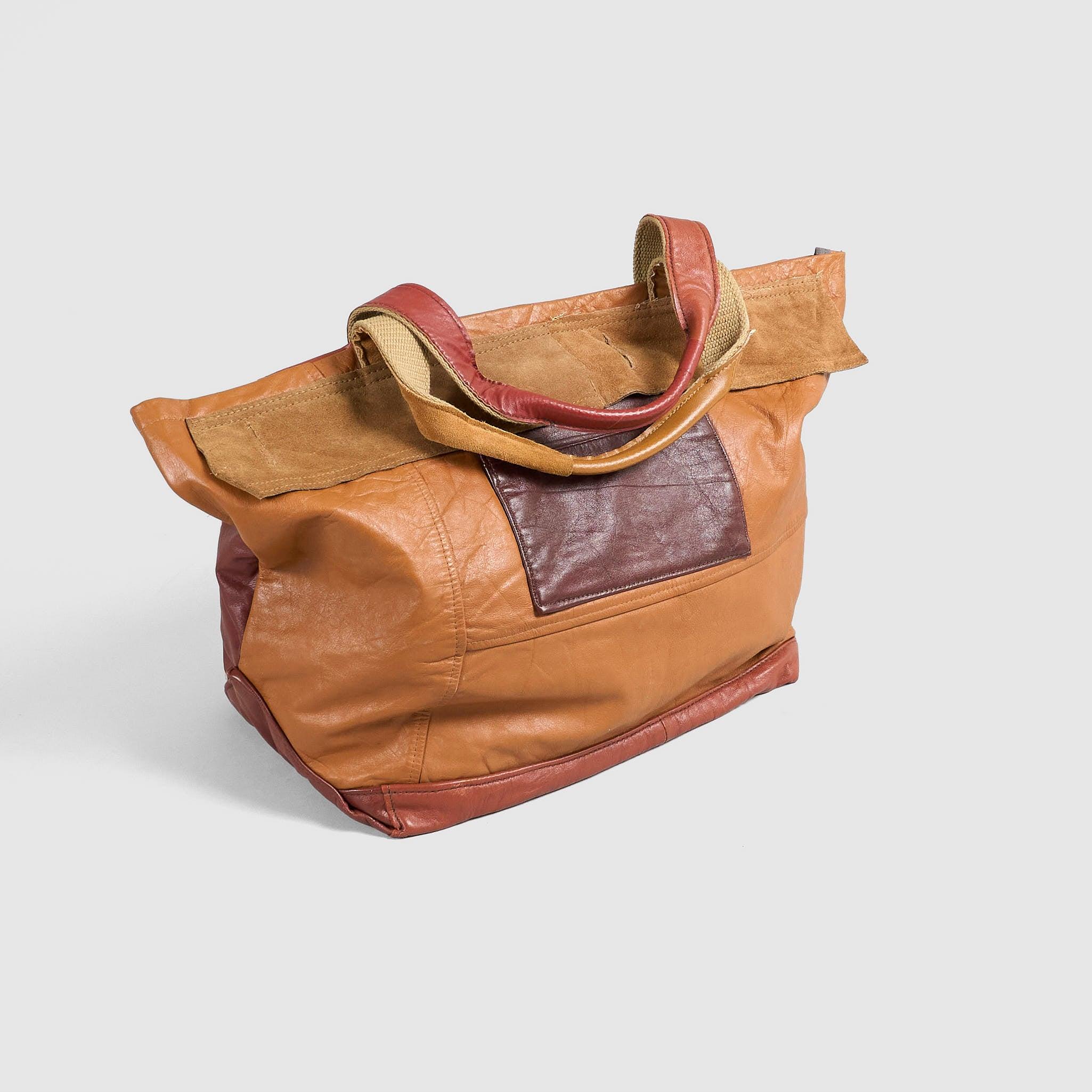 Reconstructed Handmade Leather Jacket Bag
