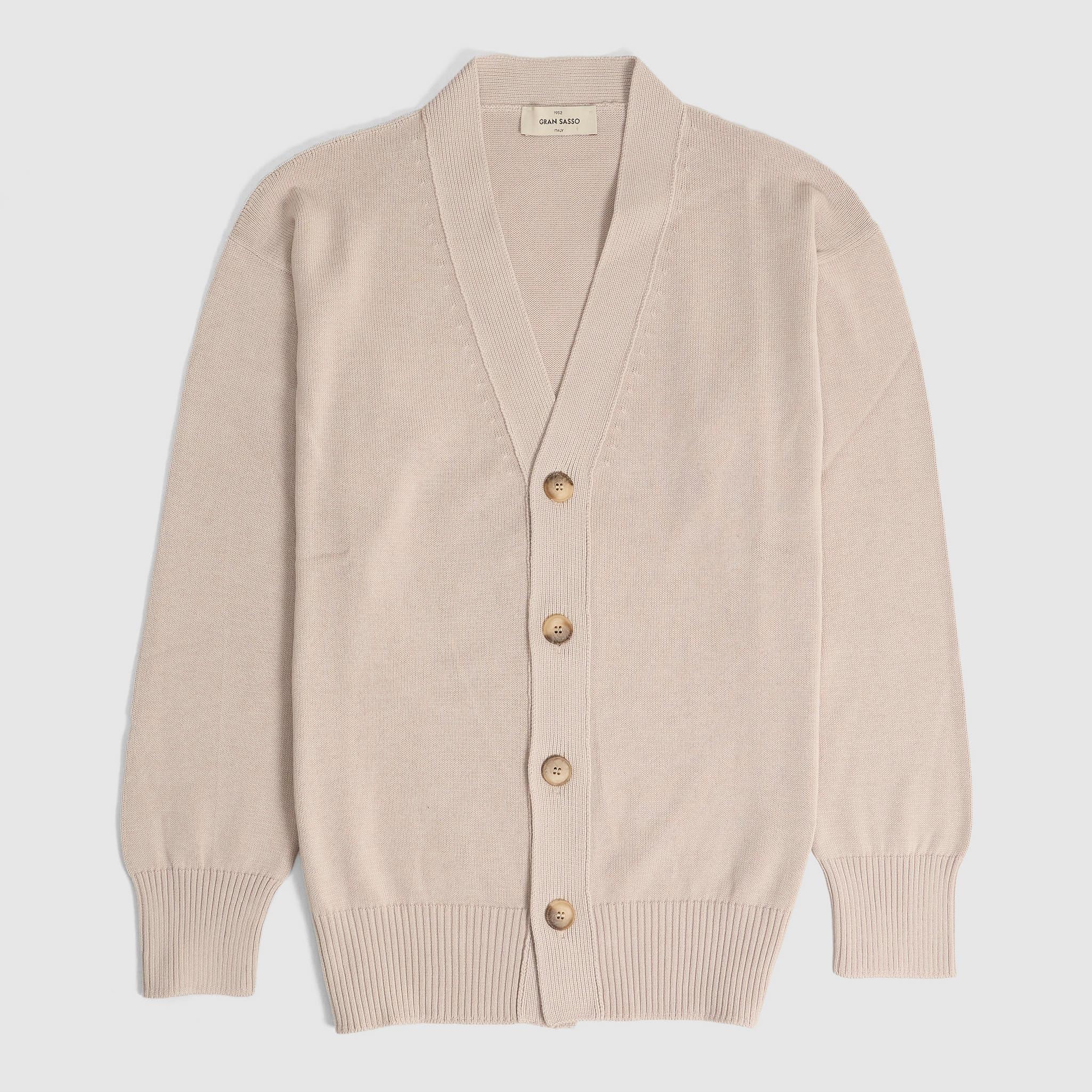 Button Up Knitted Cotton Cardigan