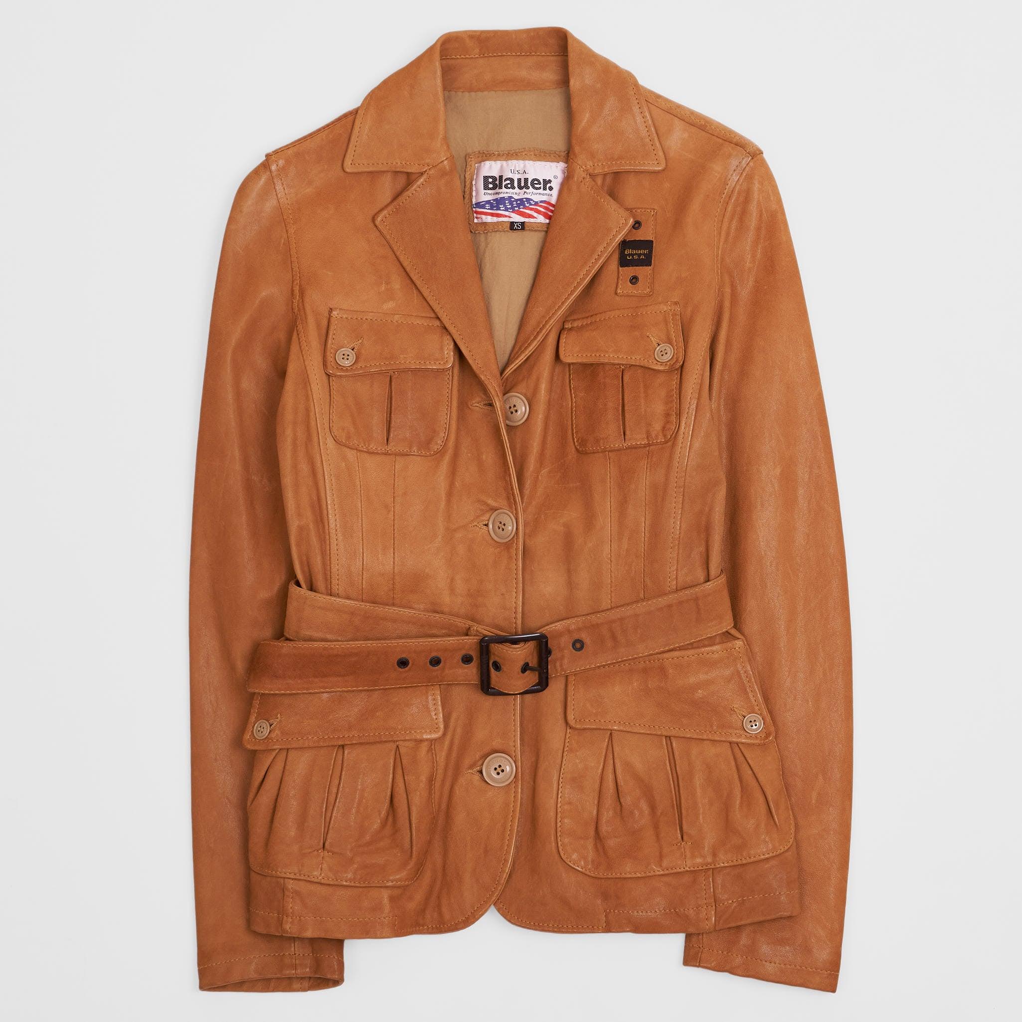 Ladies Leather Coat Blazer