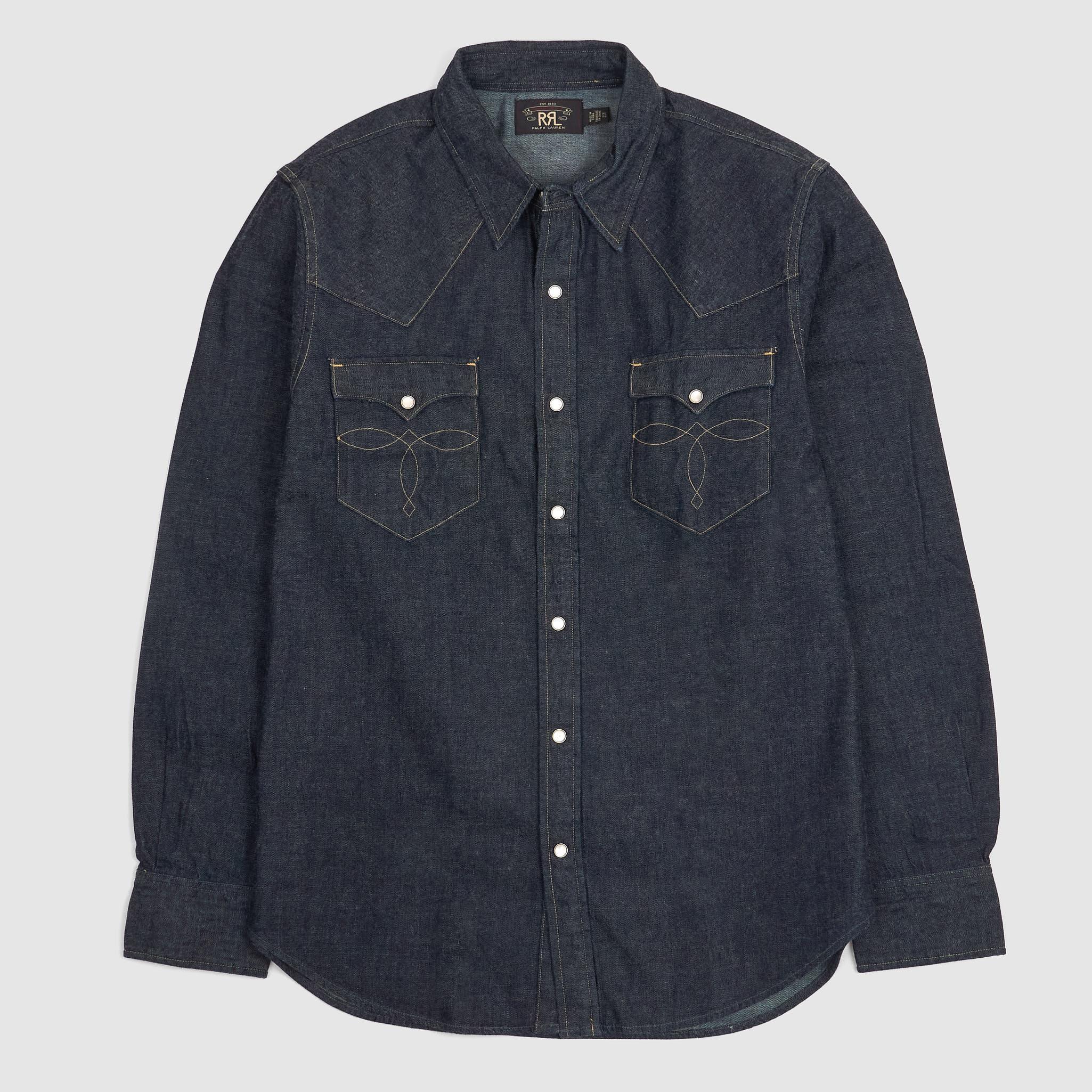 Classic Denim Buffalo Western Shirt Rinsed