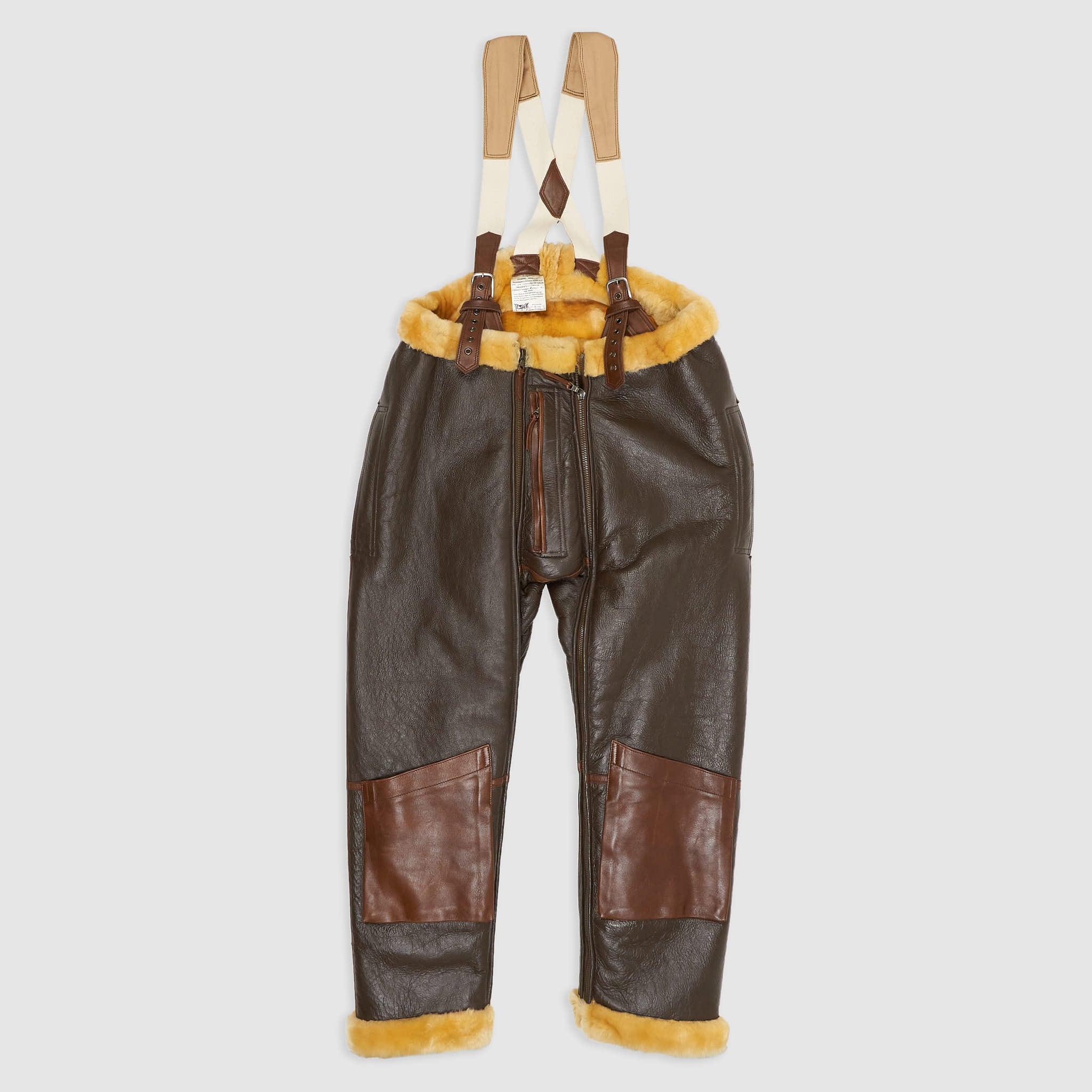 Sheep Shearling A-3 Leather Over- Pant