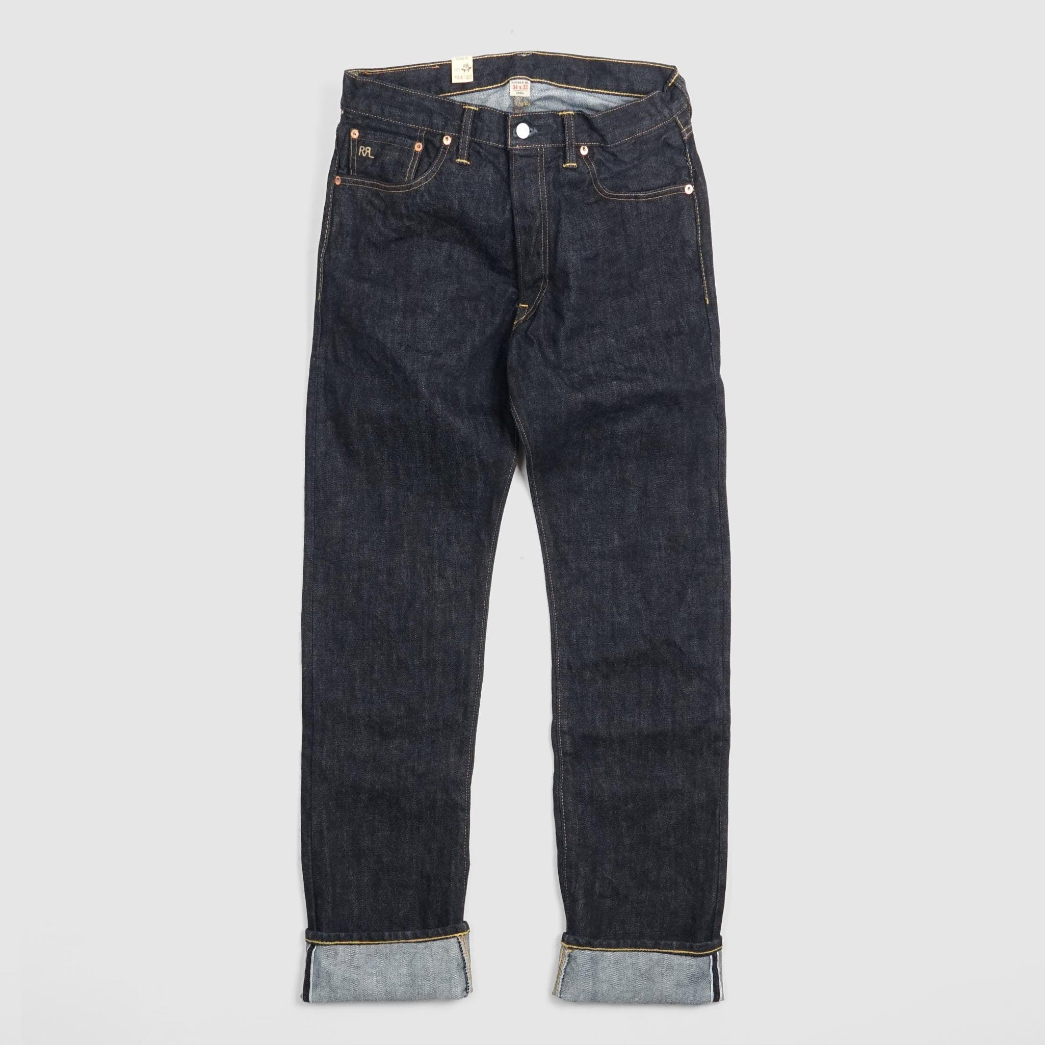Low-Straight Selvage Denim Jeans