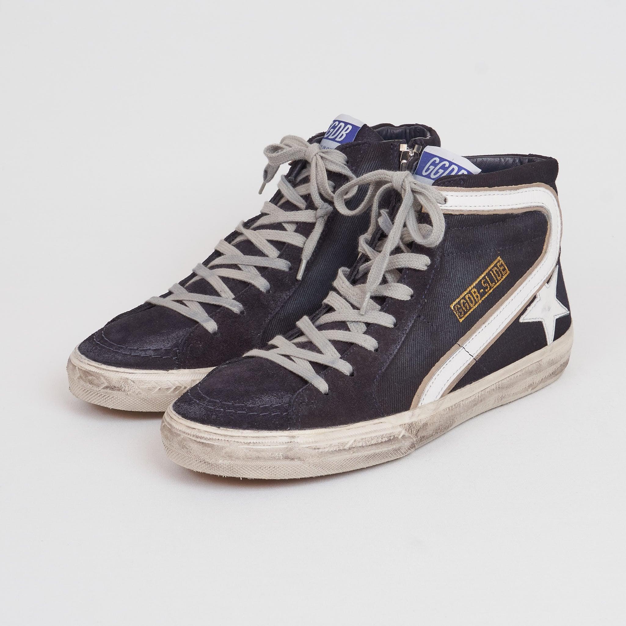 High Navy Slide Sneakers