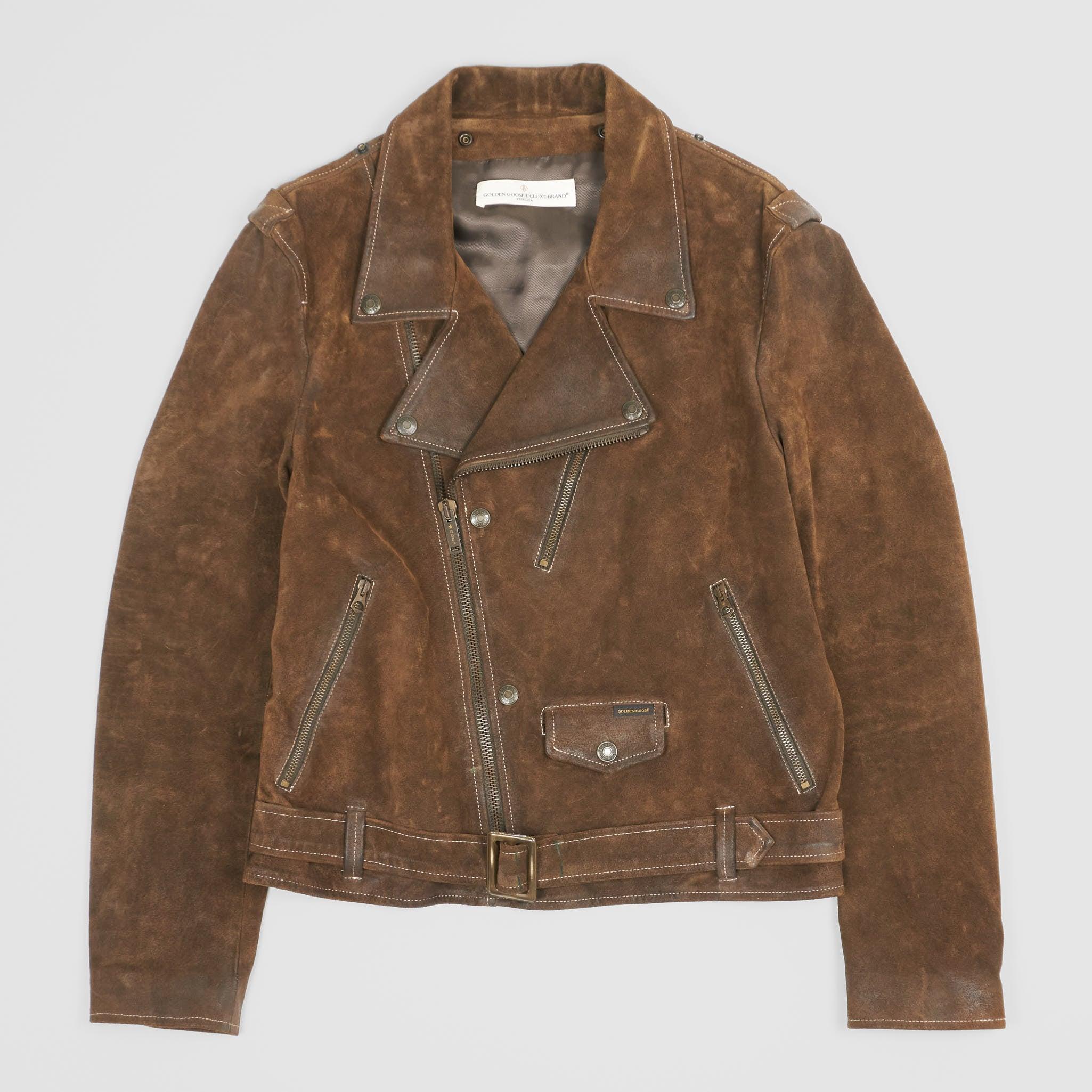 Perfecto Washed Suede Rider Leather Jacket